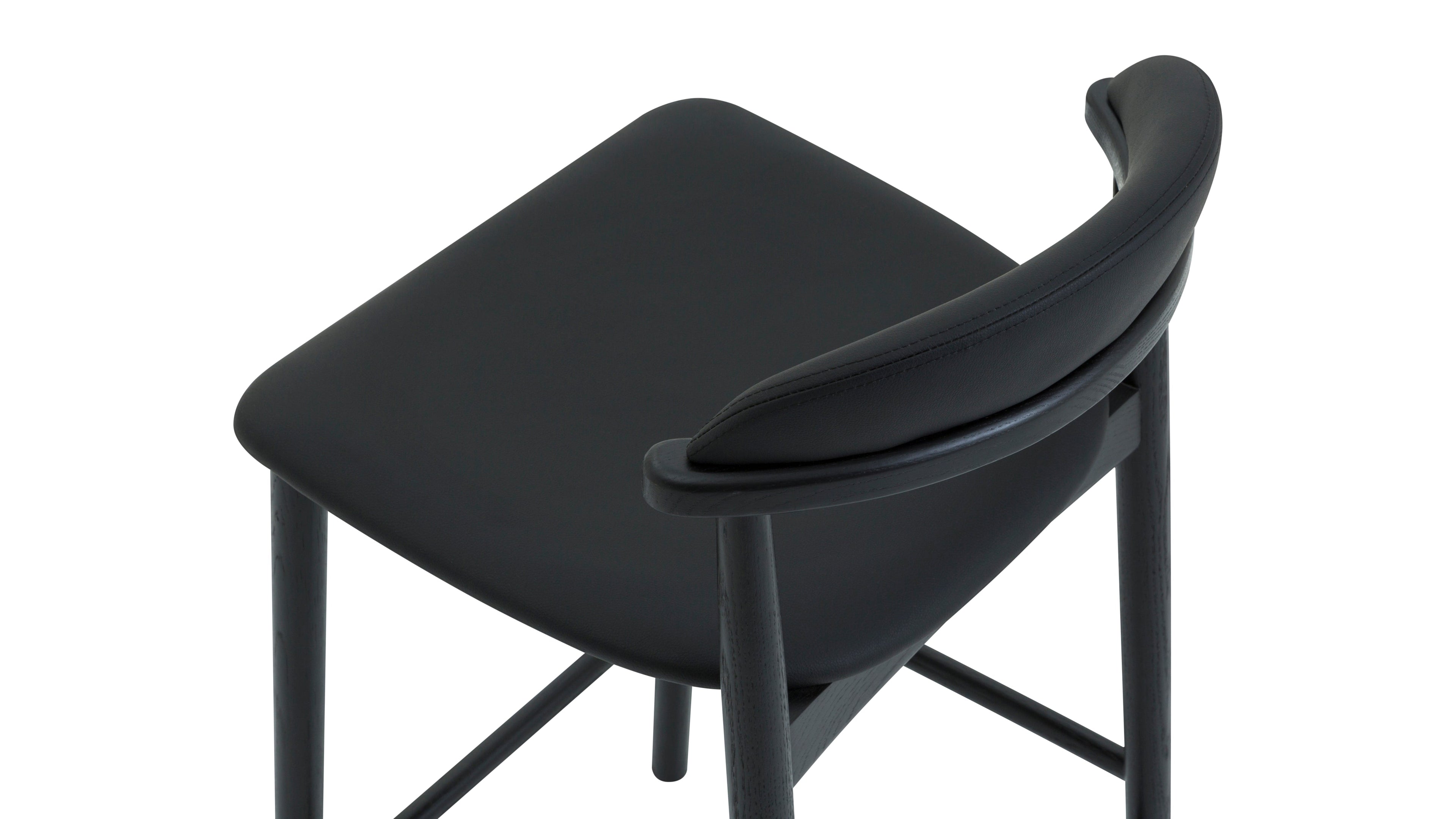 Count On Me Counter Stool, Black Oak, Black Seat