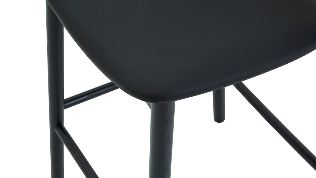 Count On Me Counter Stool, Black Oak, Black Seat