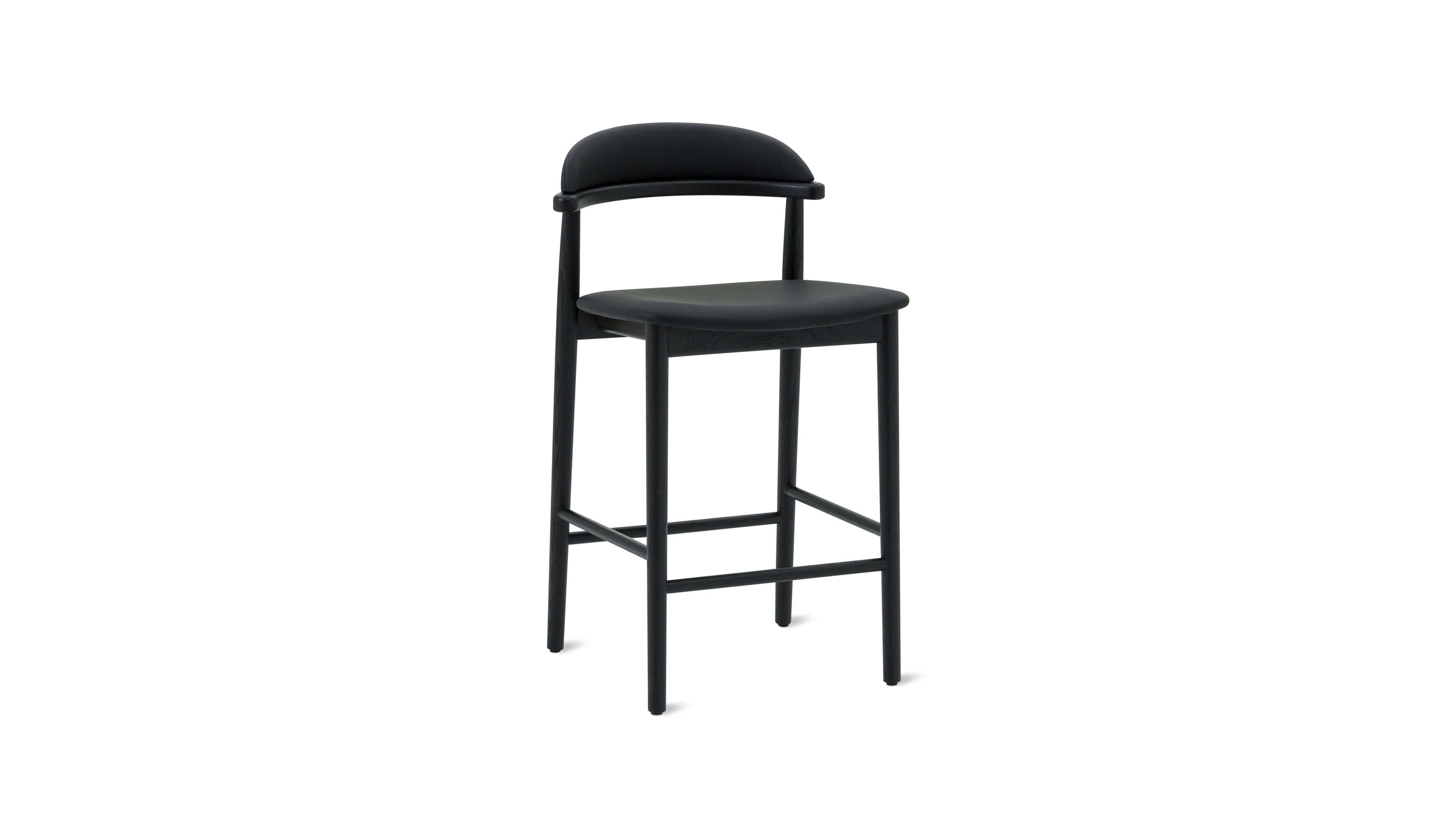 Count On Me Counter Stool, Black Oak, Black Seat