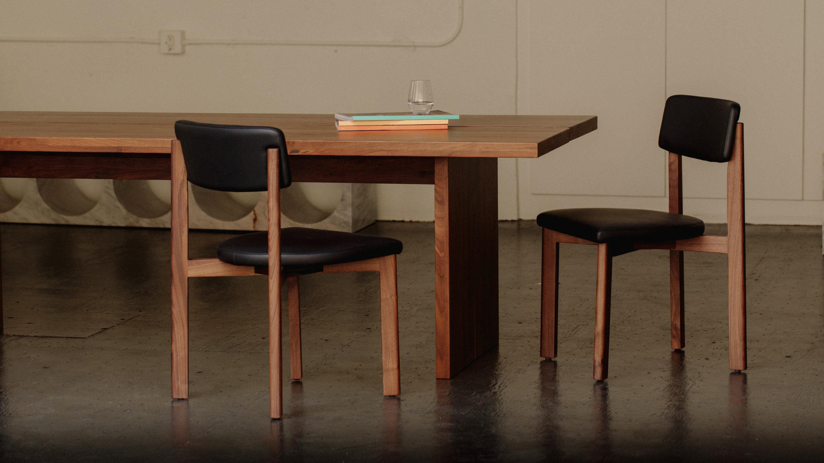 Frame Dining Chair, Walnut, Caviar