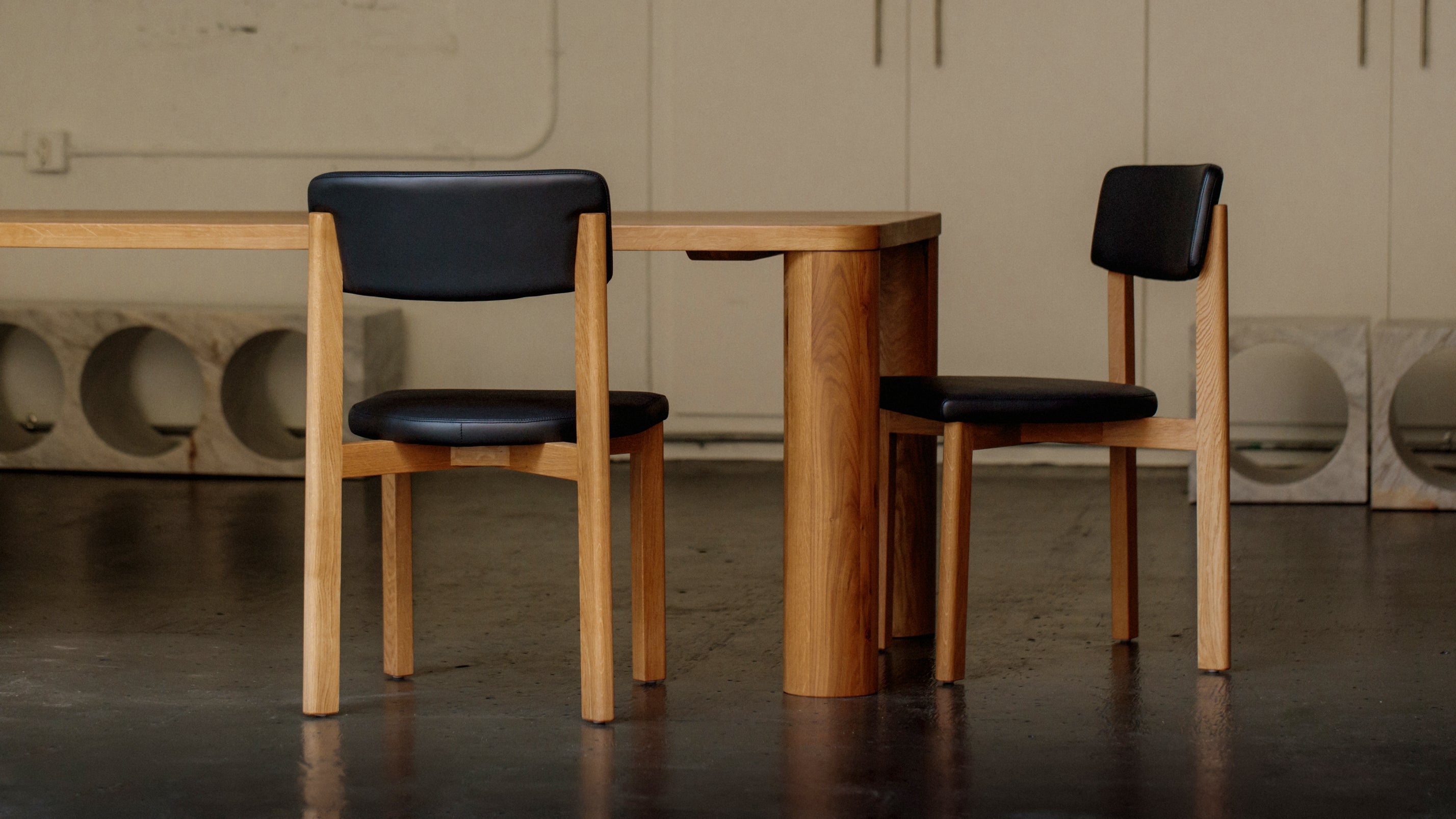 Frame Dining Chair, Oak, Caviar