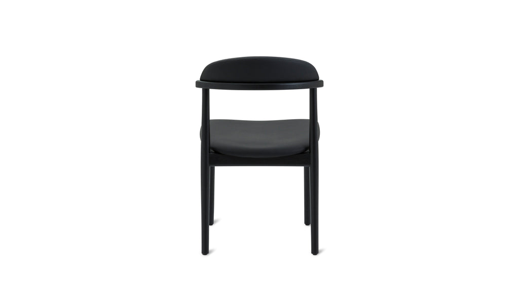 Count On Me Armless Dining Chair (Set of Two), Black Oak, Black Seat