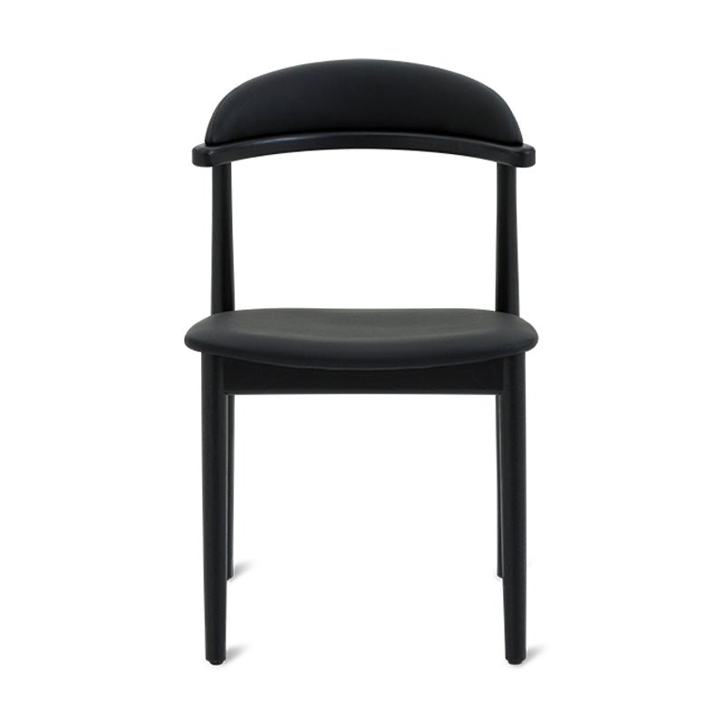 Count On Me Armless Dining Chair (Set of Two), Black Oak, Black Seat