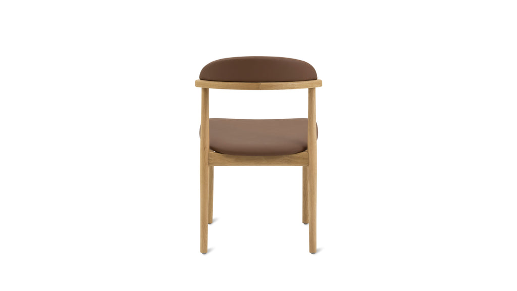 Count On Me Armless Dining Chair (Set of Two), Oak, Brown Seat