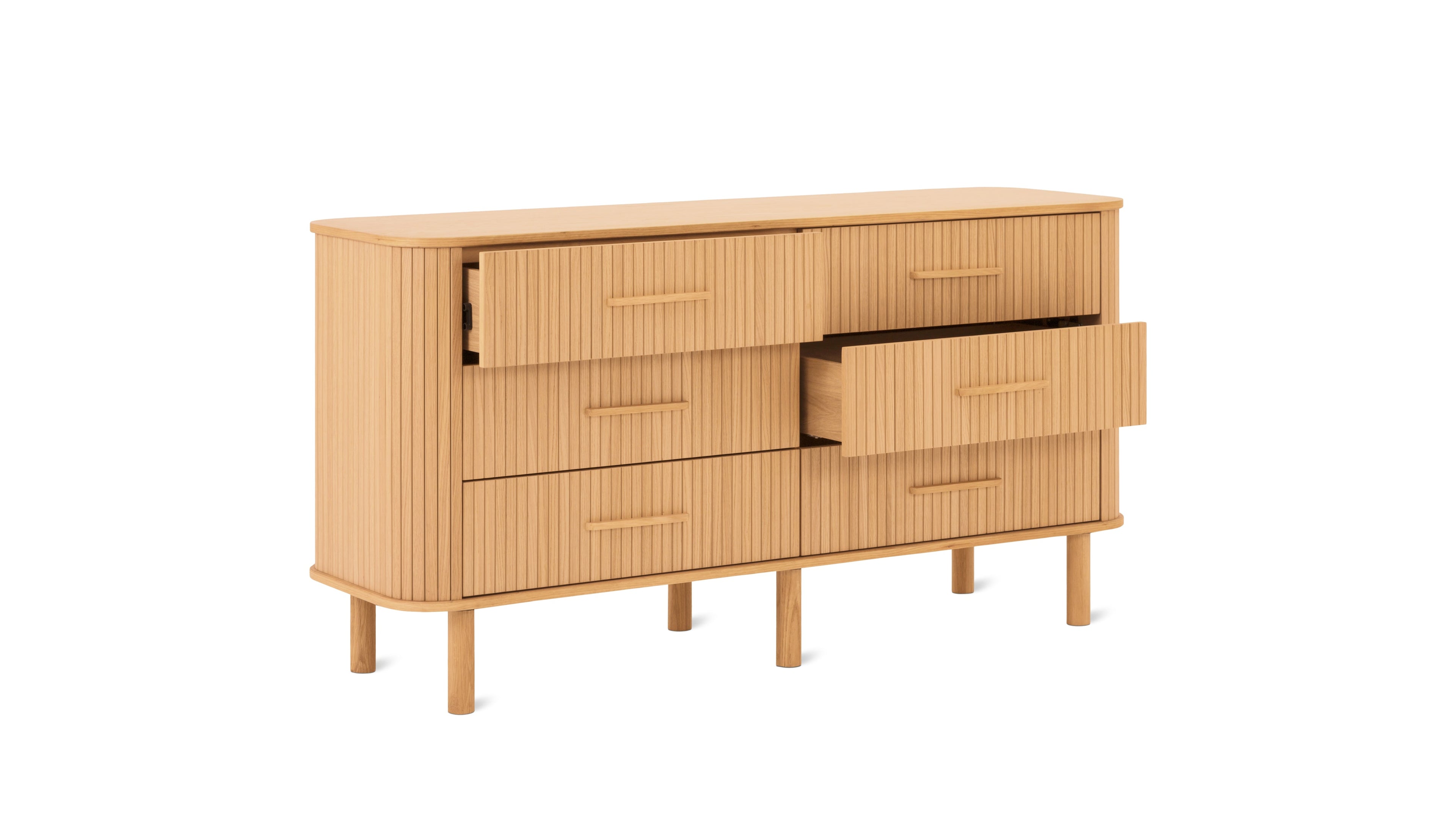 Easy Edge Double Dresser All Wood, White Oak