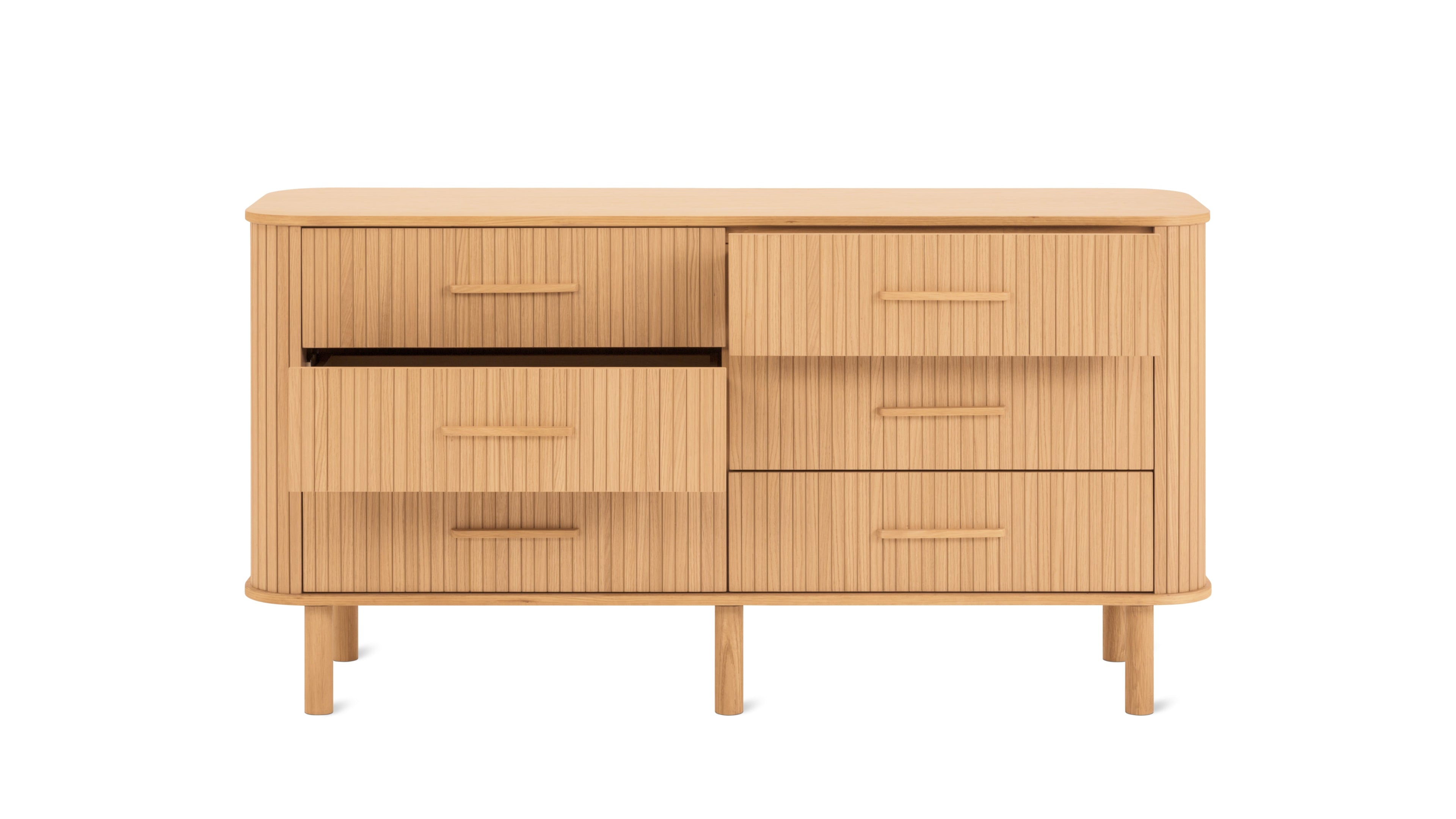 Easy Edge Double Dresser All Wood, White Oak