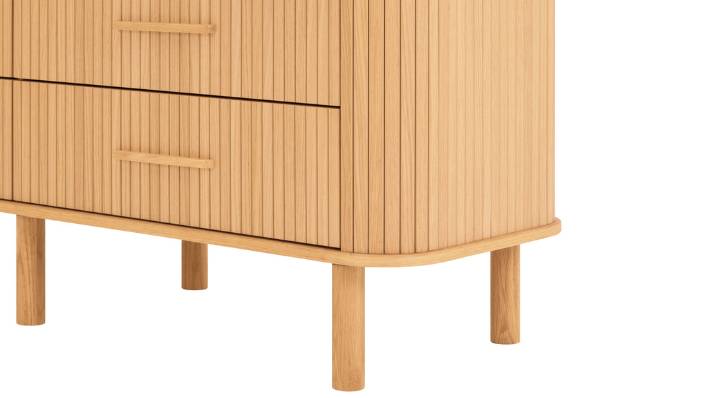Easy Edge Double Dresser All Wood, White Oak
