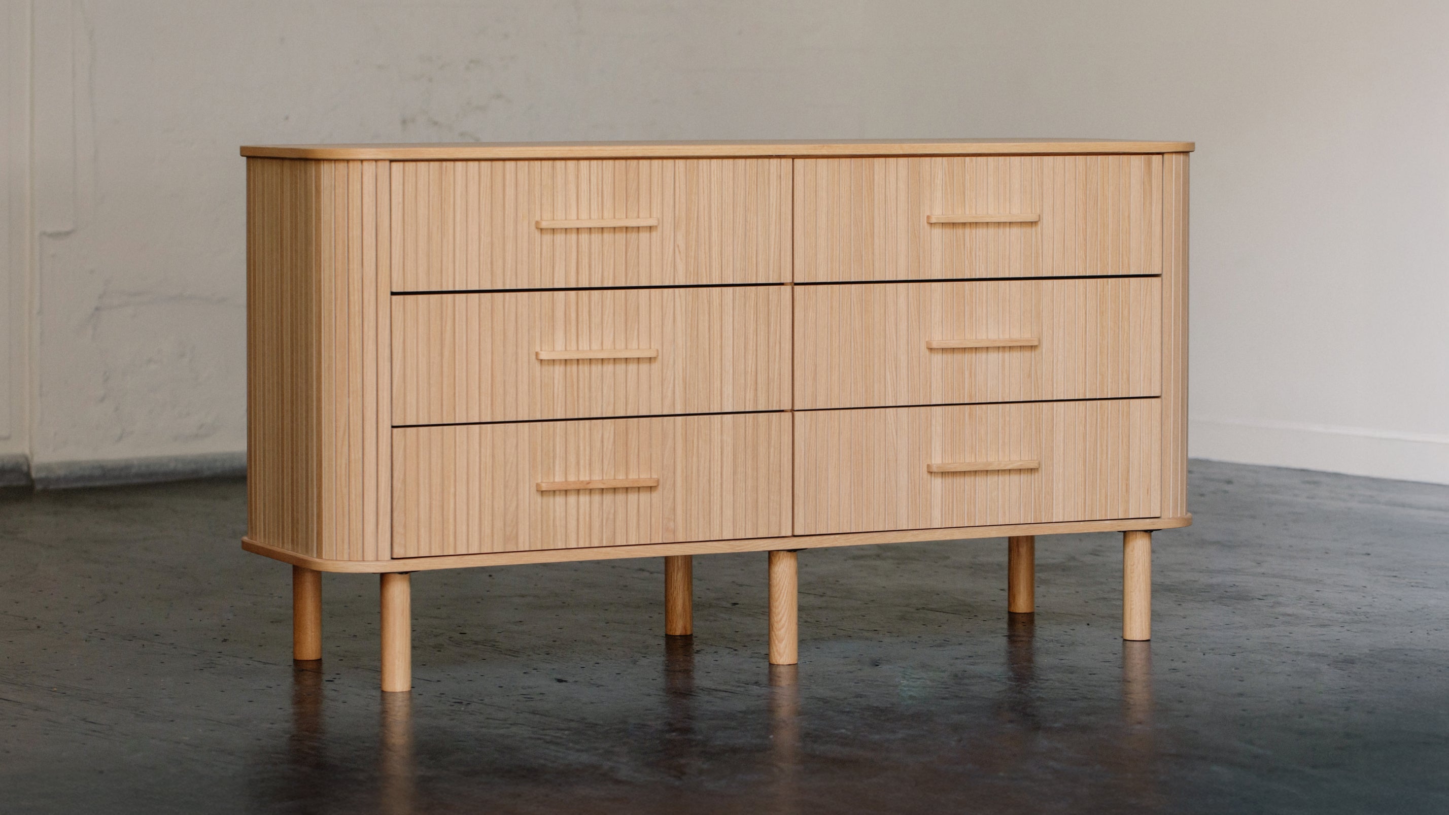 Easy Edge Double Dresser All Wood, White Oak