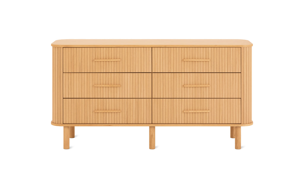 Easy Edge Double Dresser All Wood, White Oak