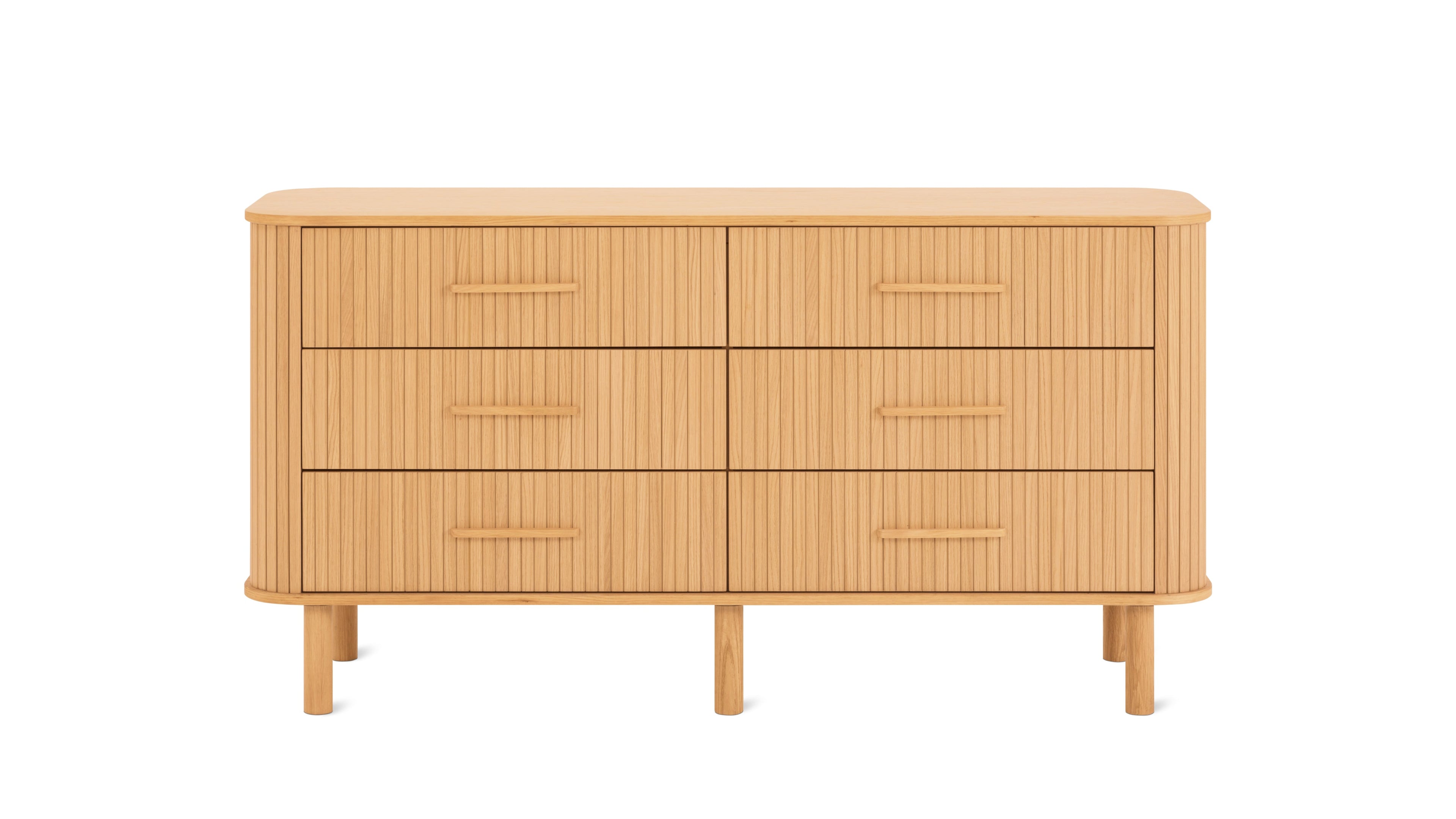 Easy Edge Double Dresser All Wood, White Oak