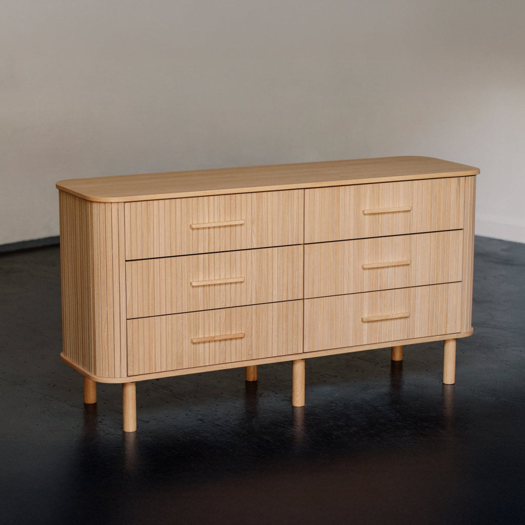 Easy Edge Double Dresser All Wood, White Oak
