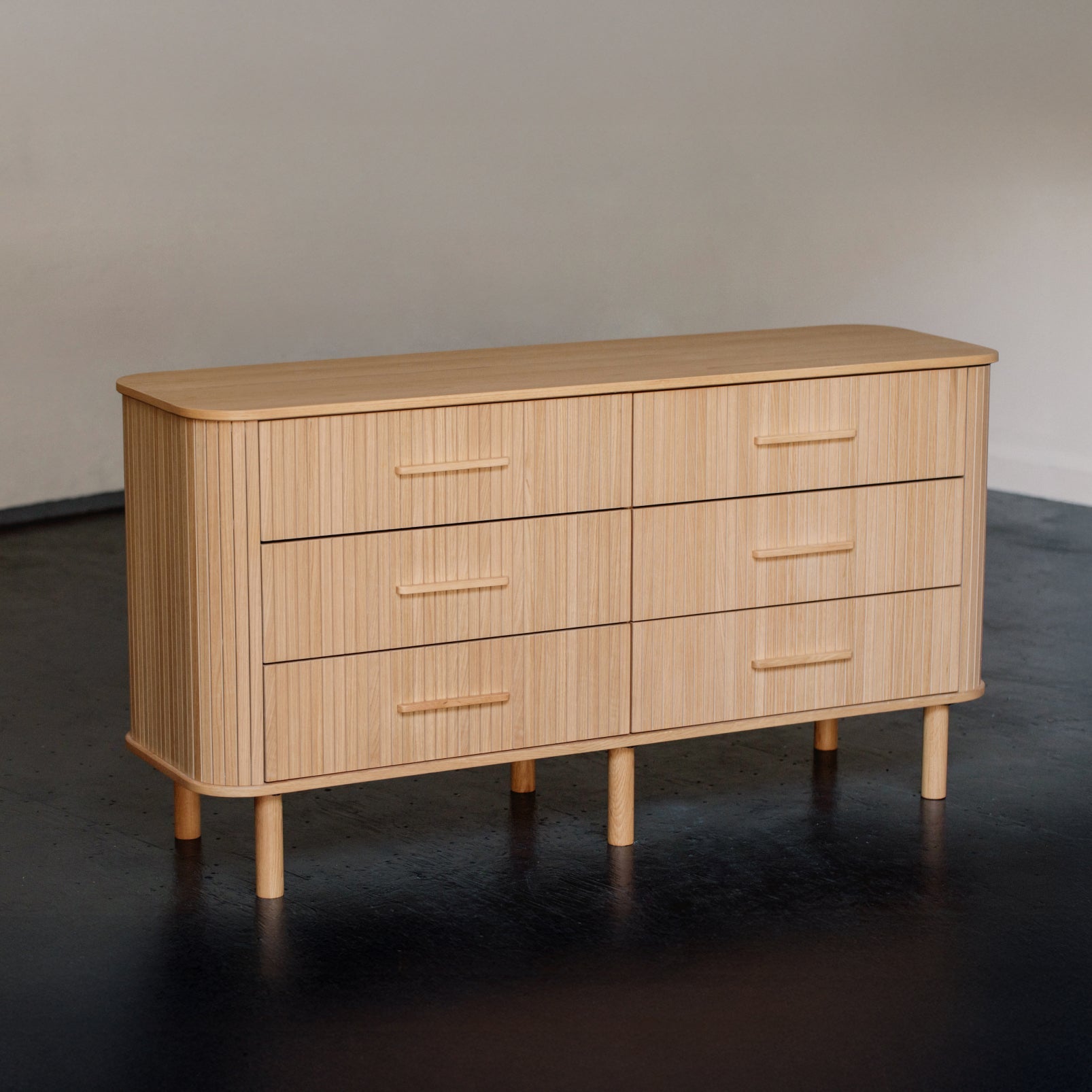 Easy Edge Double Dresser All Wood, White Oak