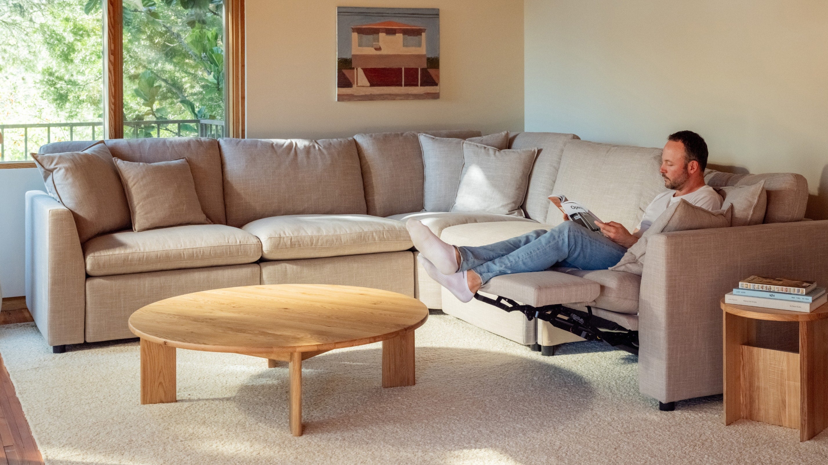 Lift Off Power Recliner Left Arm, Light Pebble