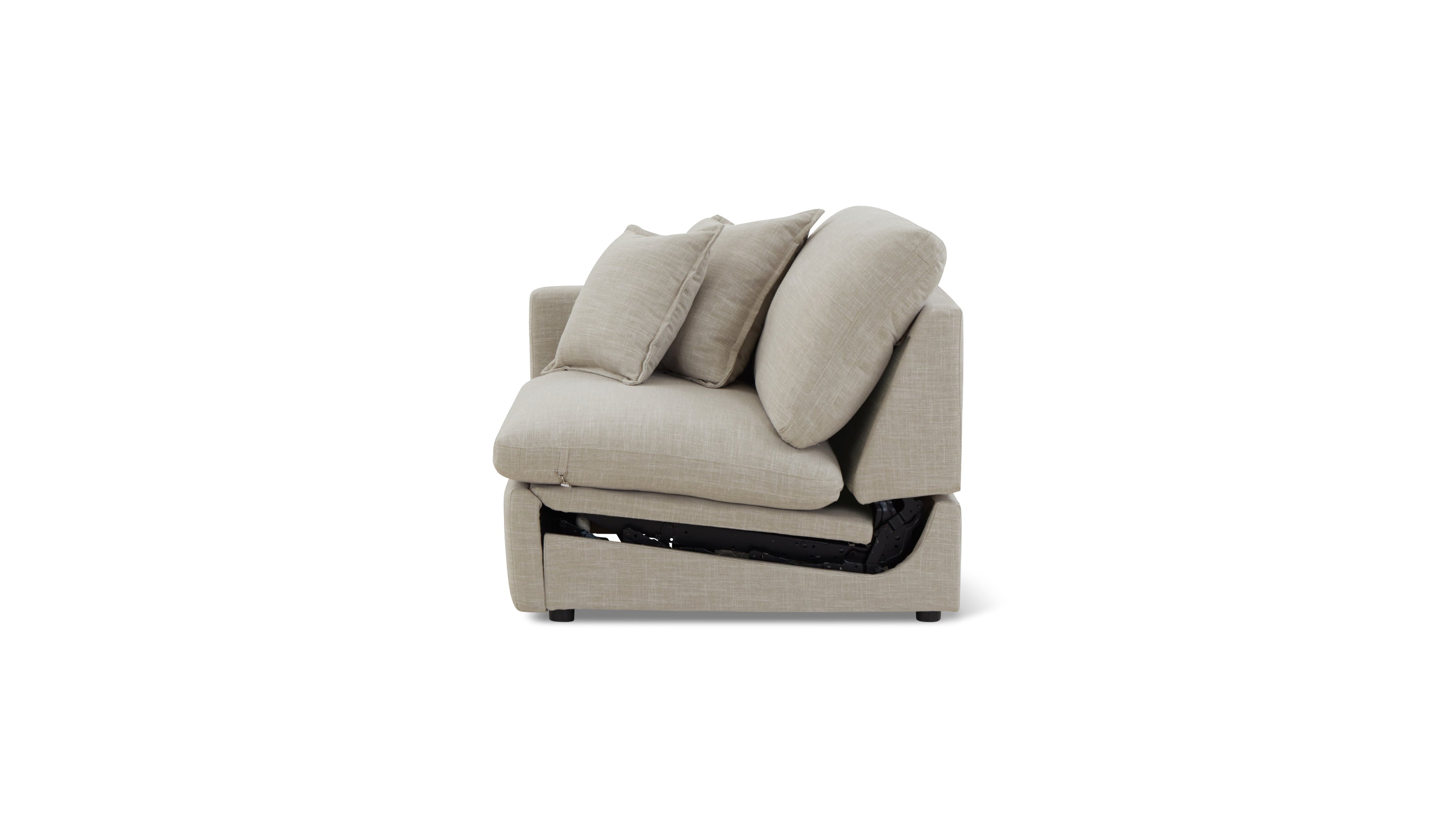 Lift Off Power Recliner Left Arm, Light Pebble