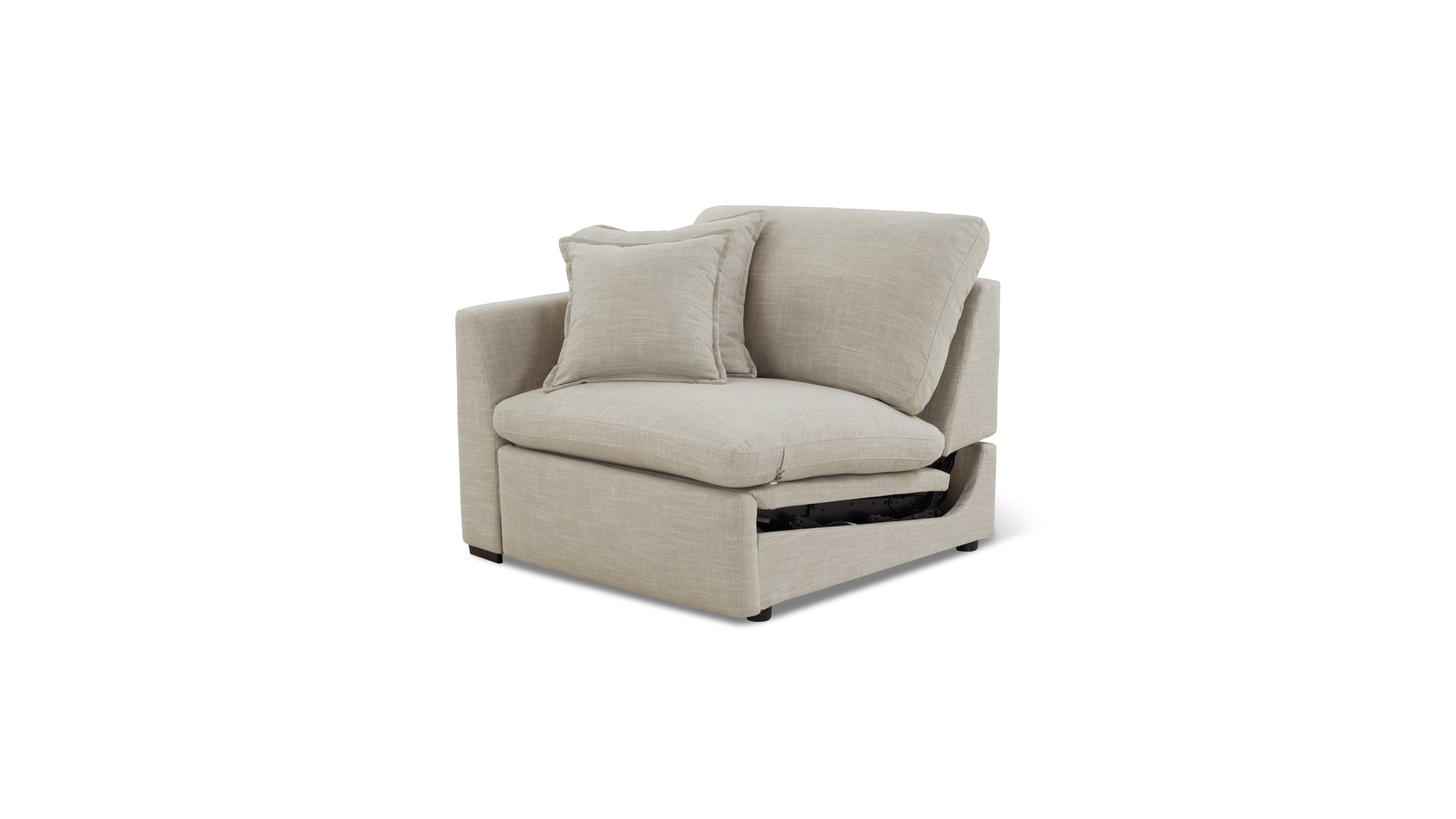 Lift Off Power Recliner Left Arm, Light Pebble