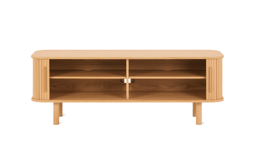 Easy Edge Media Unit All Wood, White Oak