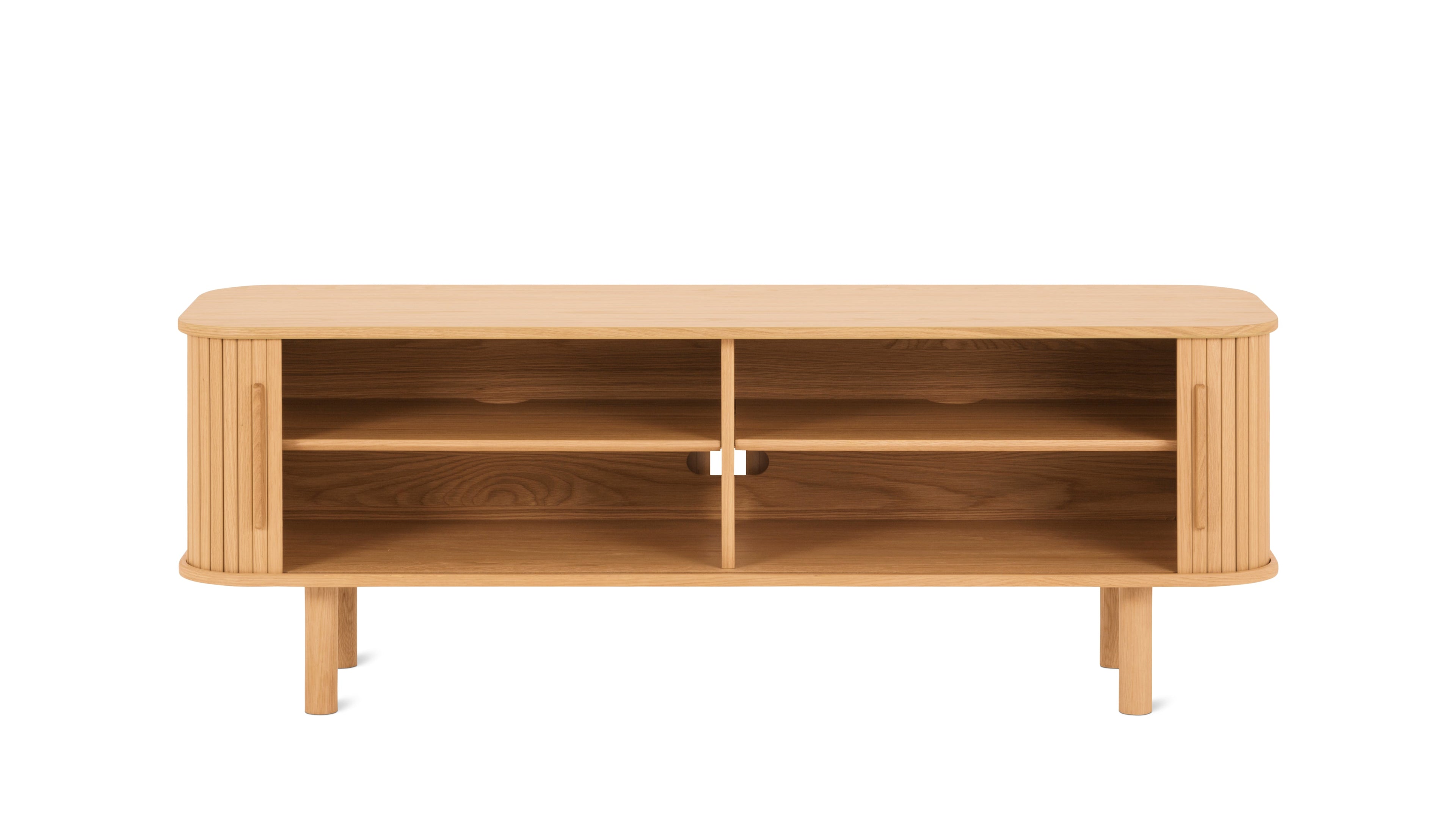 Easy Edge Media Unit All Wood, White Oak