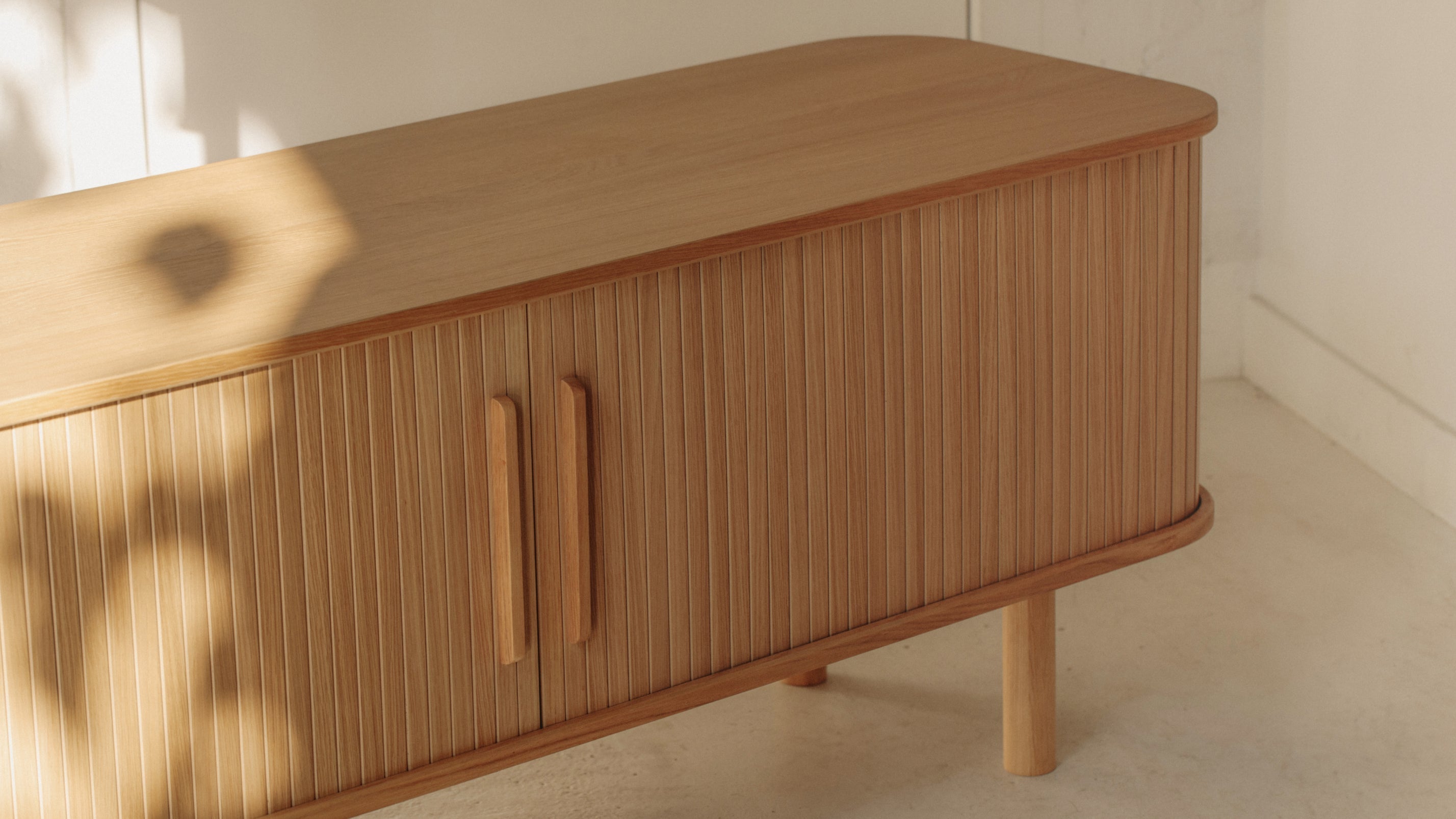 Easy Edge Media Unit All Wood, White Oak