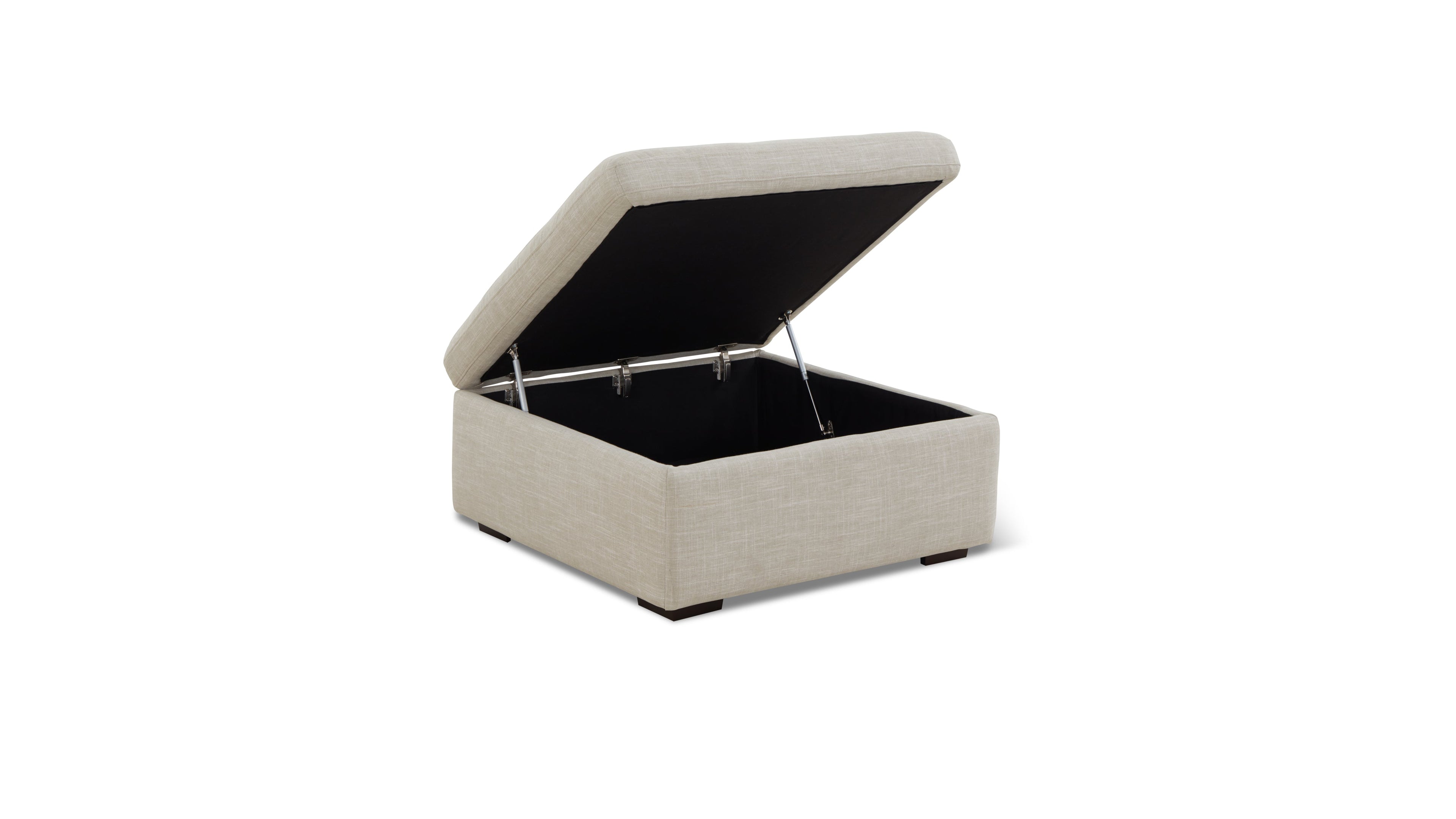 Lift Off Storage Ottoman, Light Pebble
