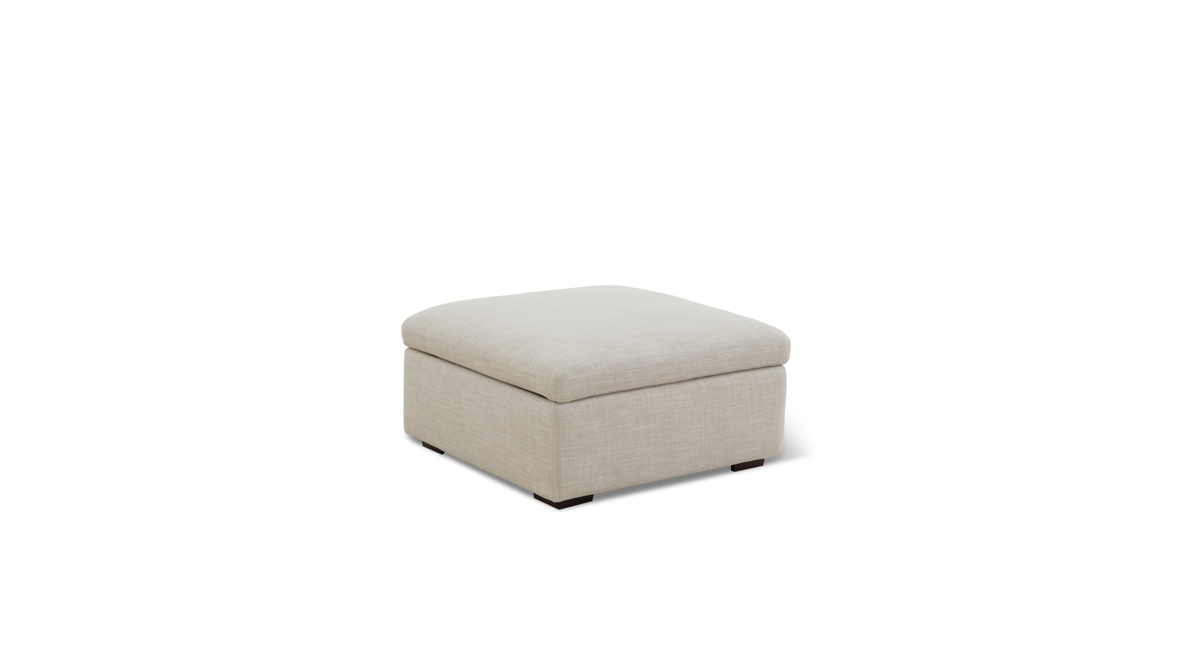 Lift Off Storage Ottoman, Light Pebble