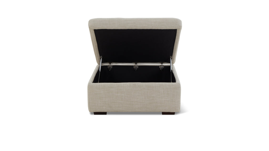 Lift Off Storage Ottoman, Light Pebble