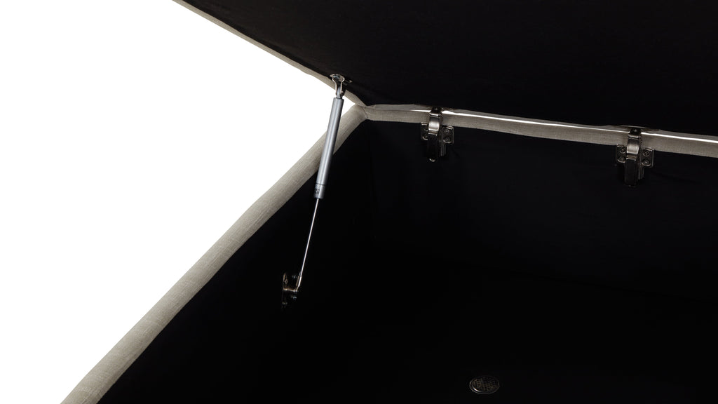 Lift Off Storage Ottoman, Light Pebble