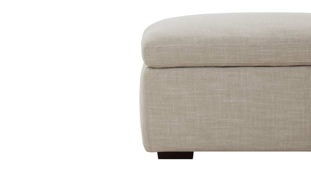 Lift Off Storage Ottoman, Light Pebble