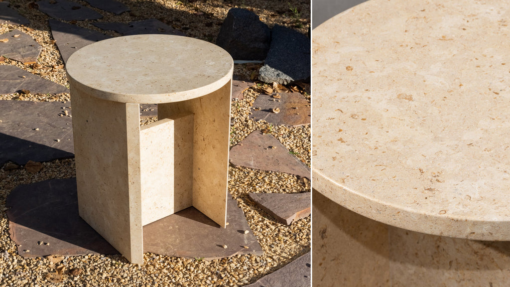Field Stool, Limestone