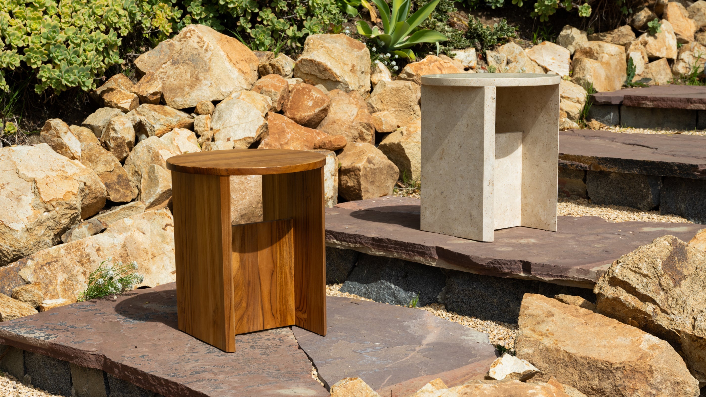 Field Stool, Limestone