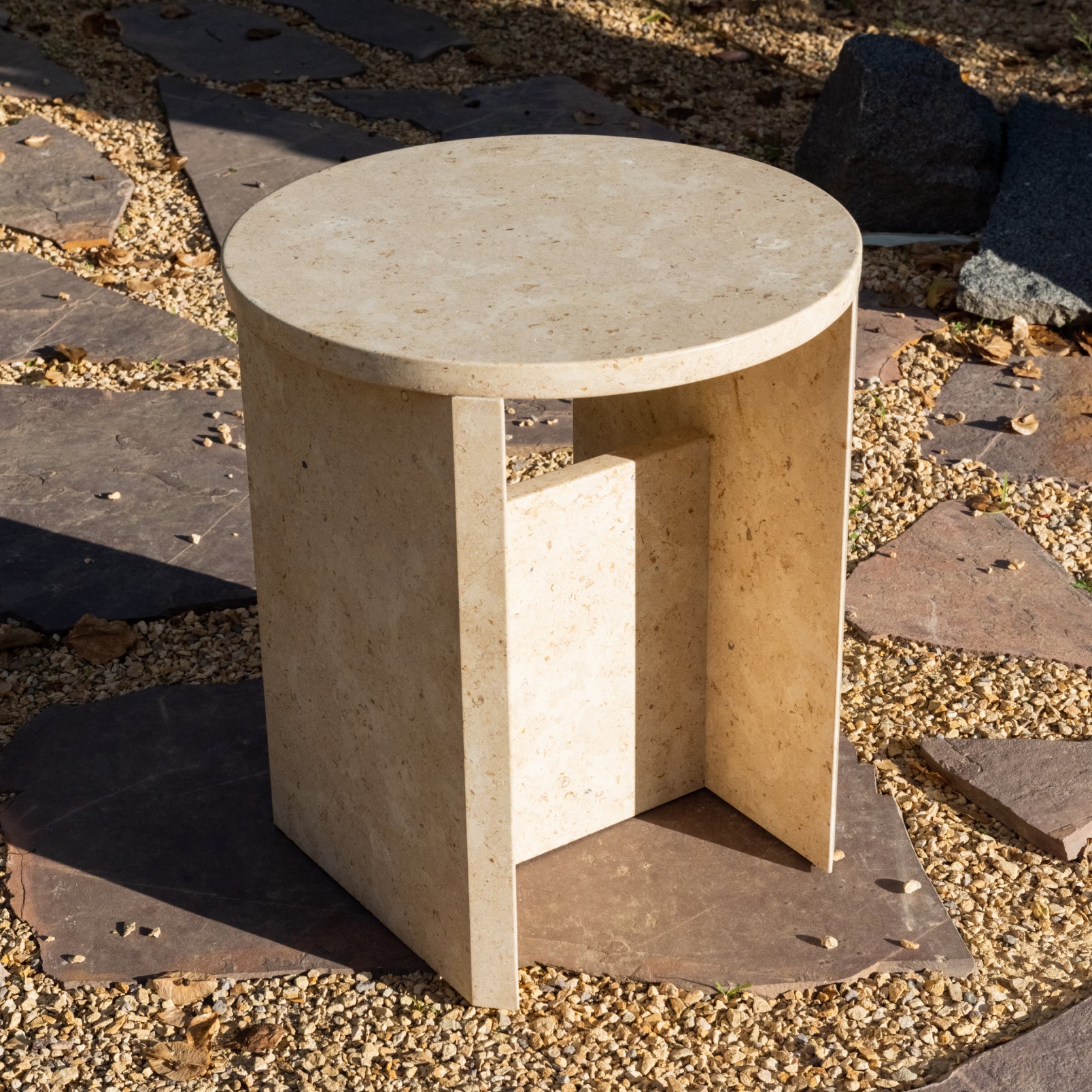 Field Stool, Limestone