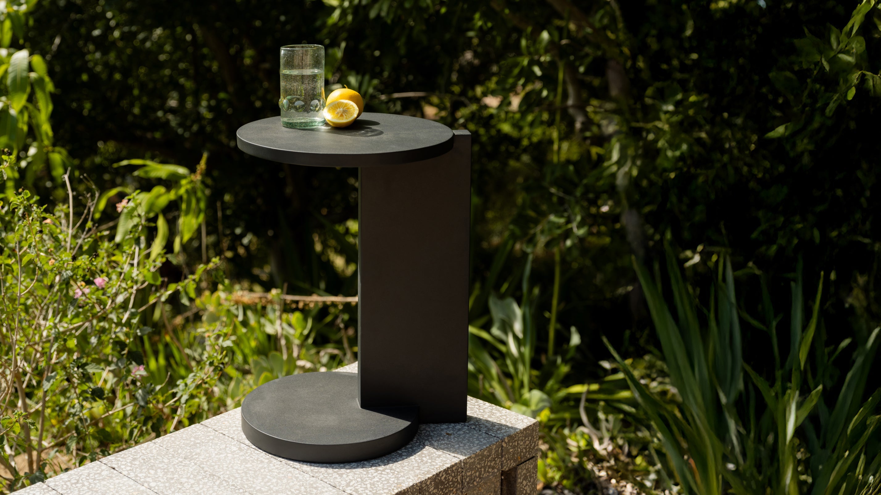 By Your Side Outdoor Table, Black Metal