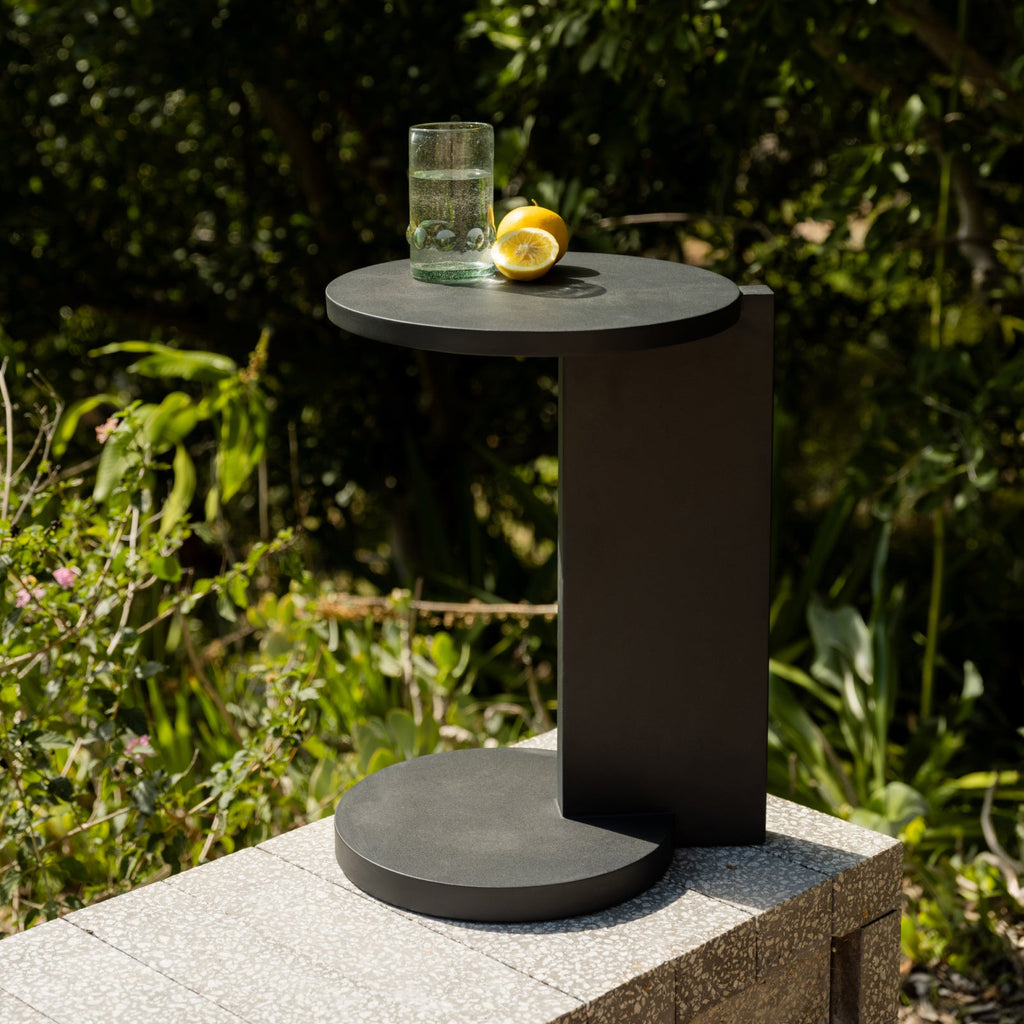 By Your Side Outdoor Table, Black Metal