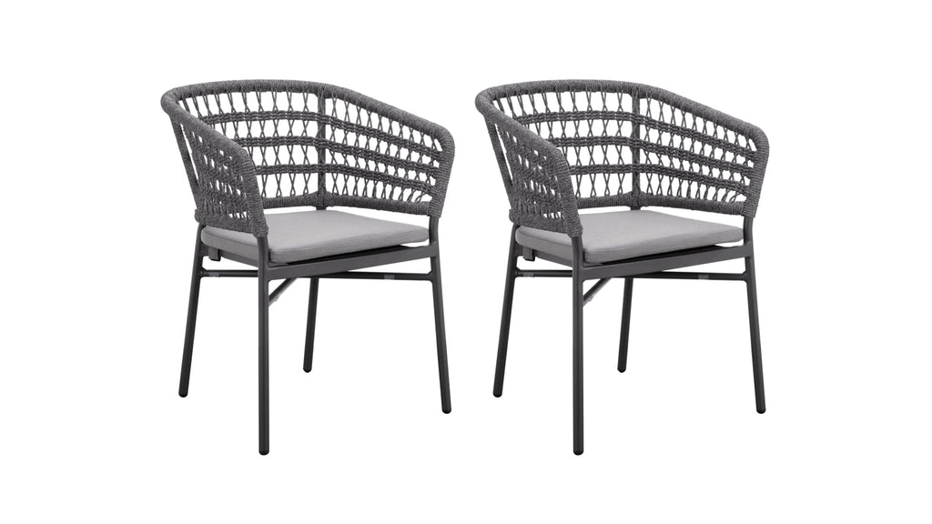 Take It Easy Outdoor Dining Chair (Set of Two), Granite