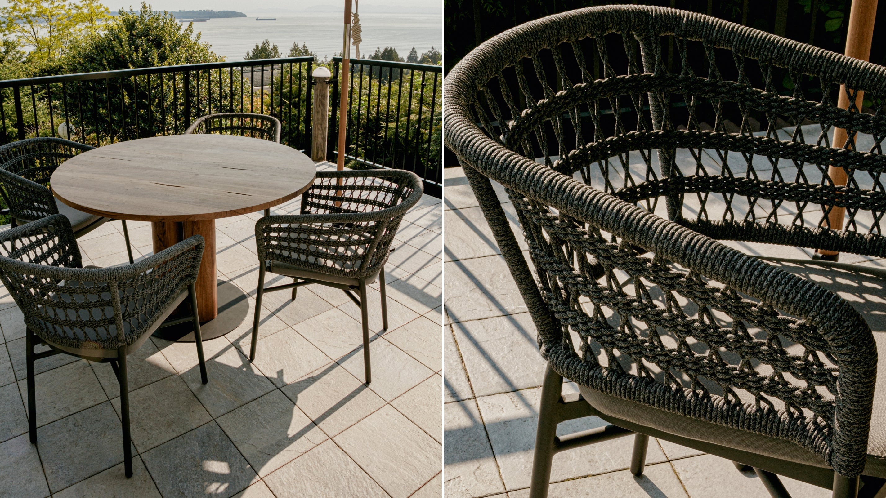 Take It Easy Outdoor Dining Chair (Set of Two), Granite