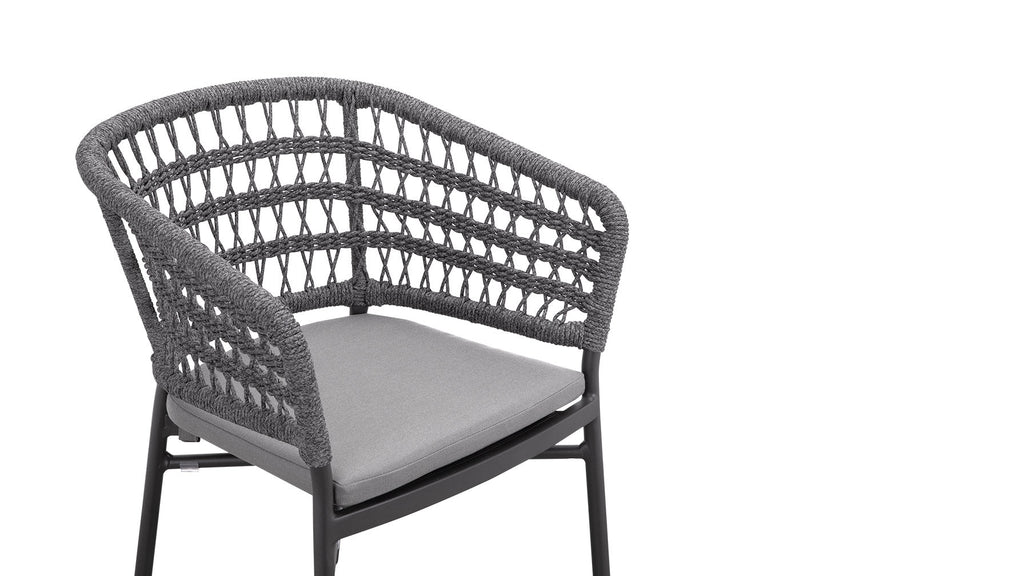 Take It Easy Outdoor Dining Chair (Set of Two), Granite