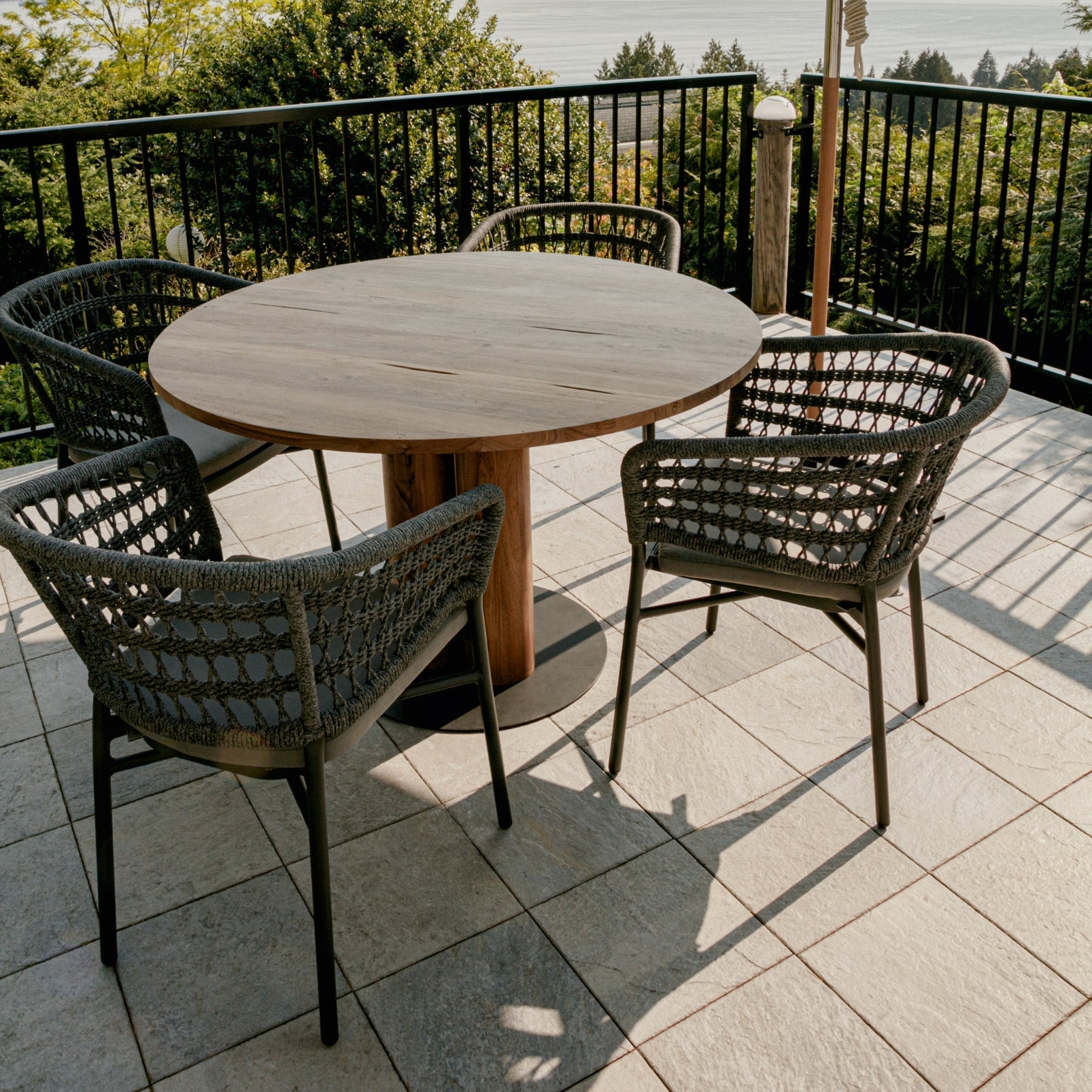 Take It Easy Outdoor Dining Chair (Set of Two), Granite