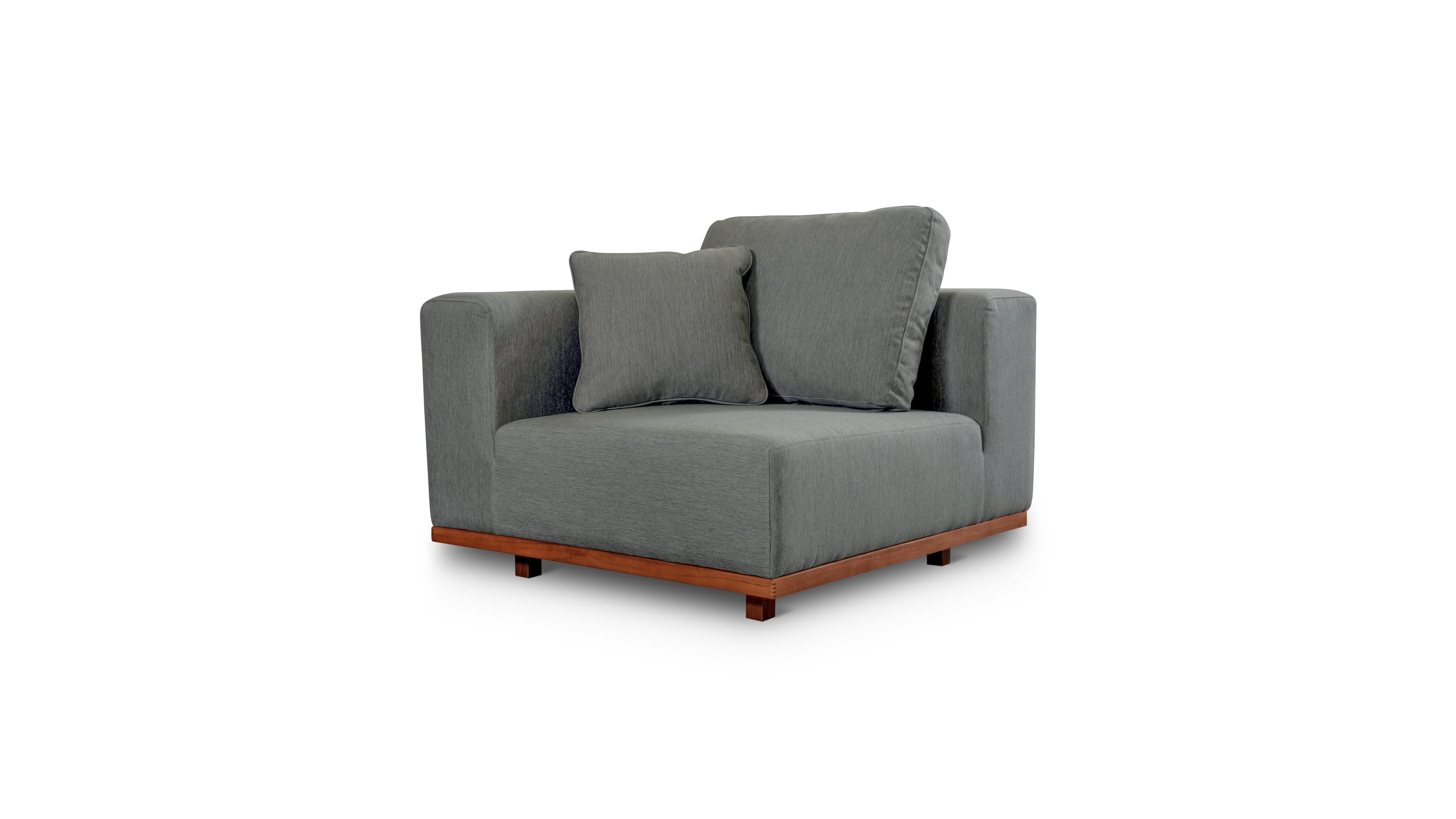 Sunny Days Outdoor Corner Chair, Pepper