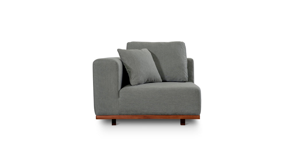 Sunny Days Outdoor Corner Chair, Pepper