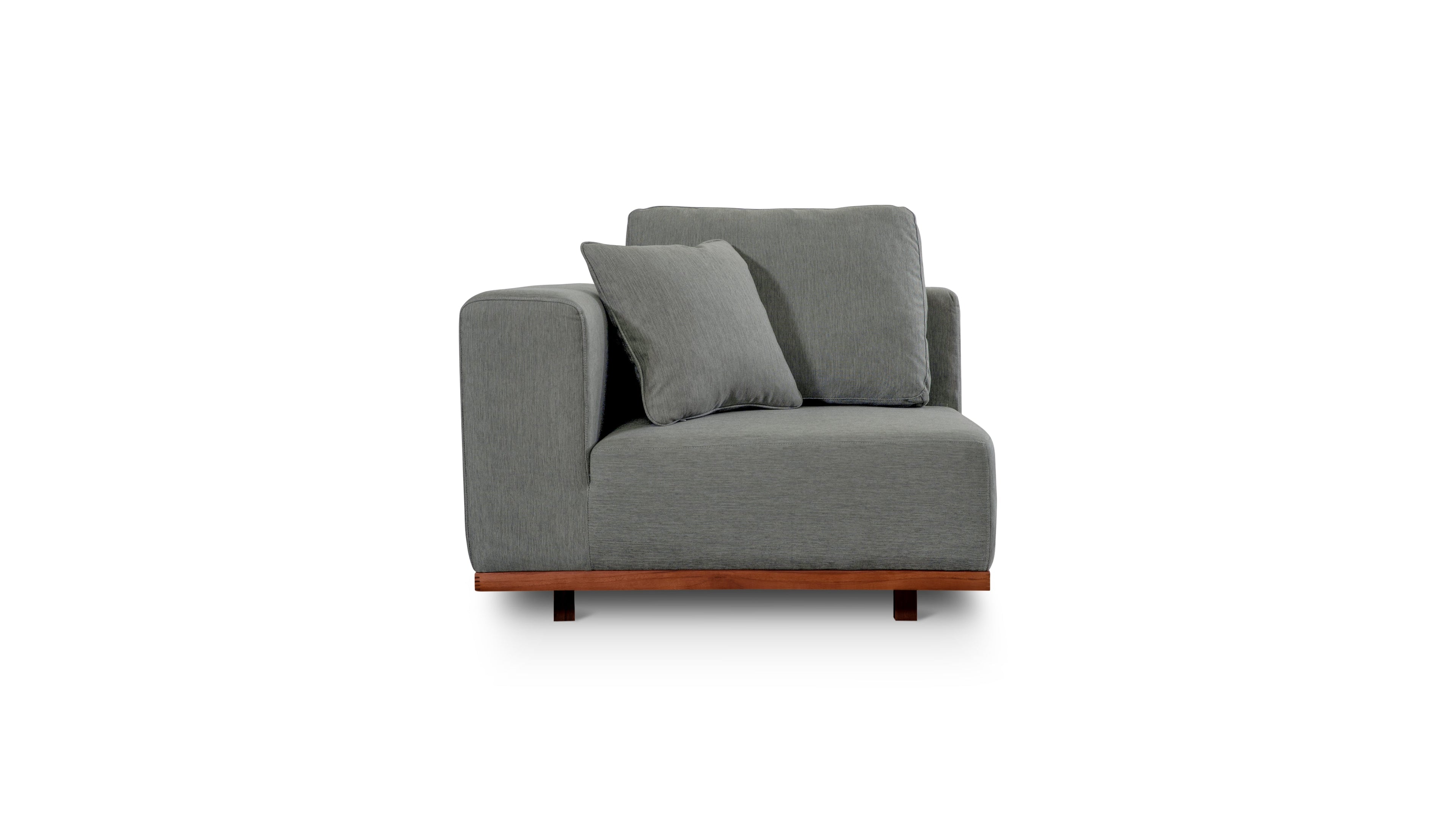Sunny Days Outdoor Corner Chair, Pepper