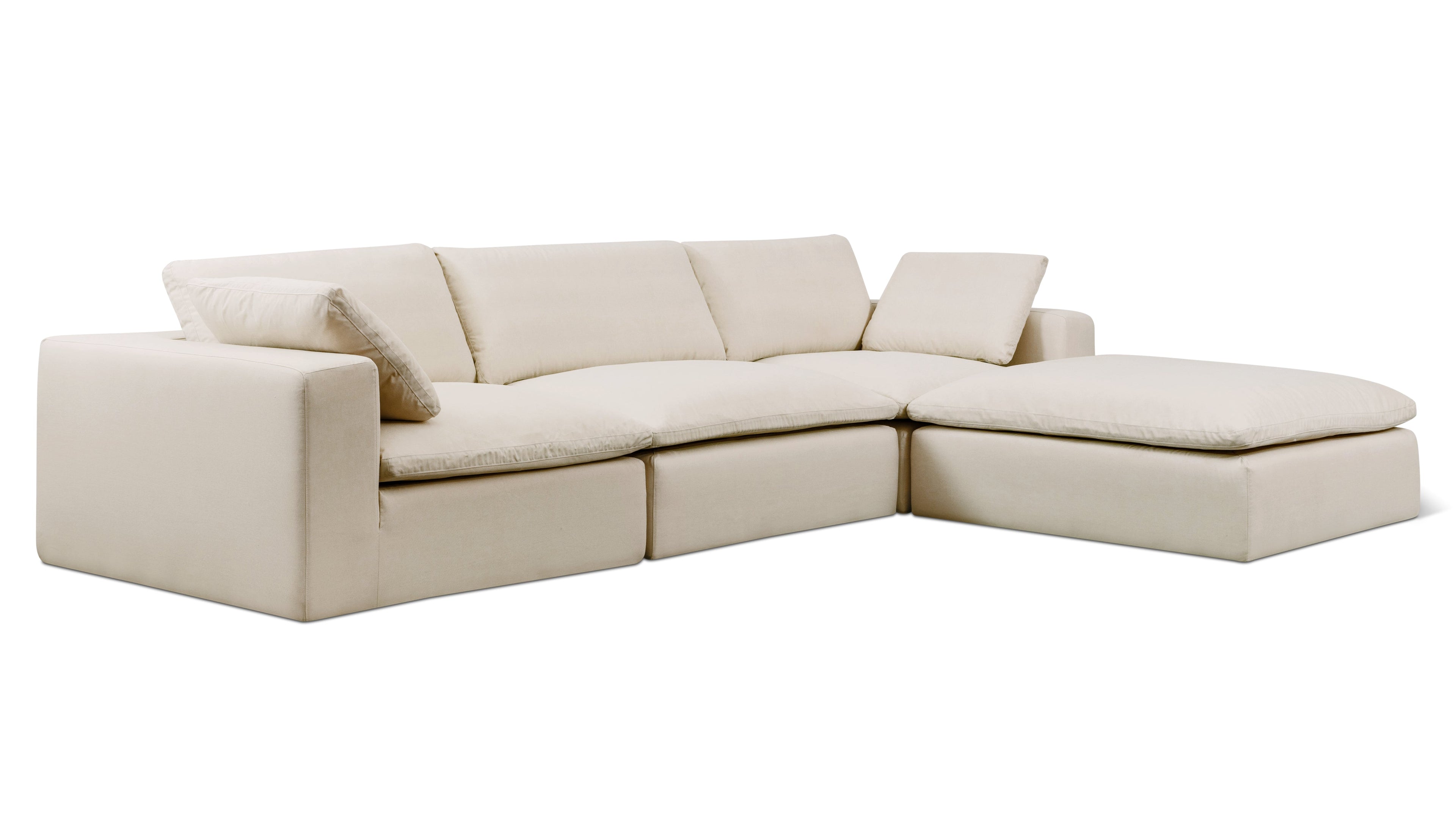 Movie Night™ Outdoor 4-Piece Modular Sectional, Large, Ivory