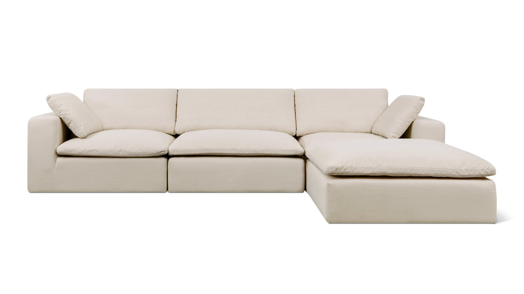 Movie Night™ Outdoor 4-Piece Modular Sectional, Large, Ivory
