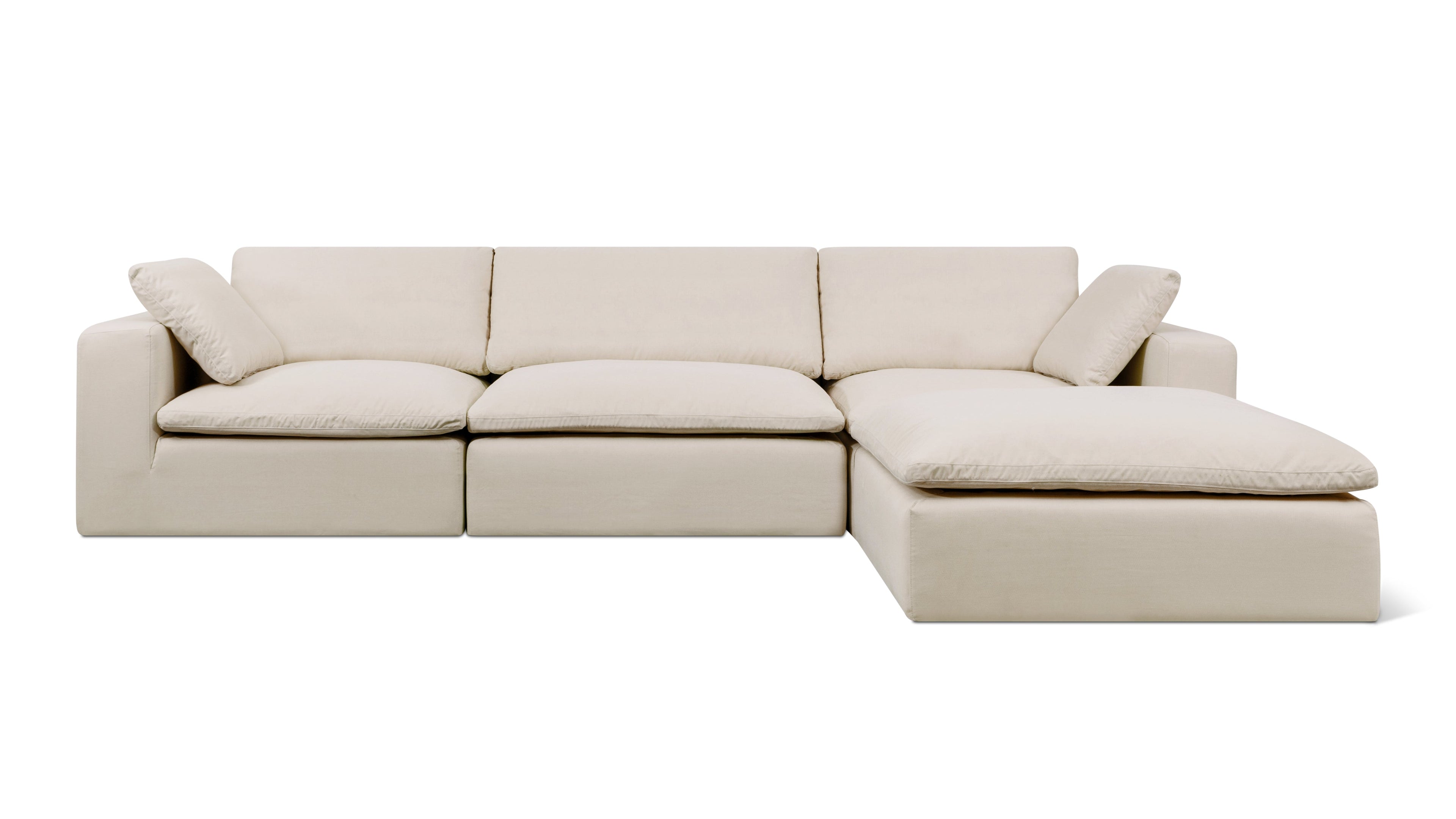 Movie Night™ Outdoor 4-Piece Modular Sectional, Large, Ivory