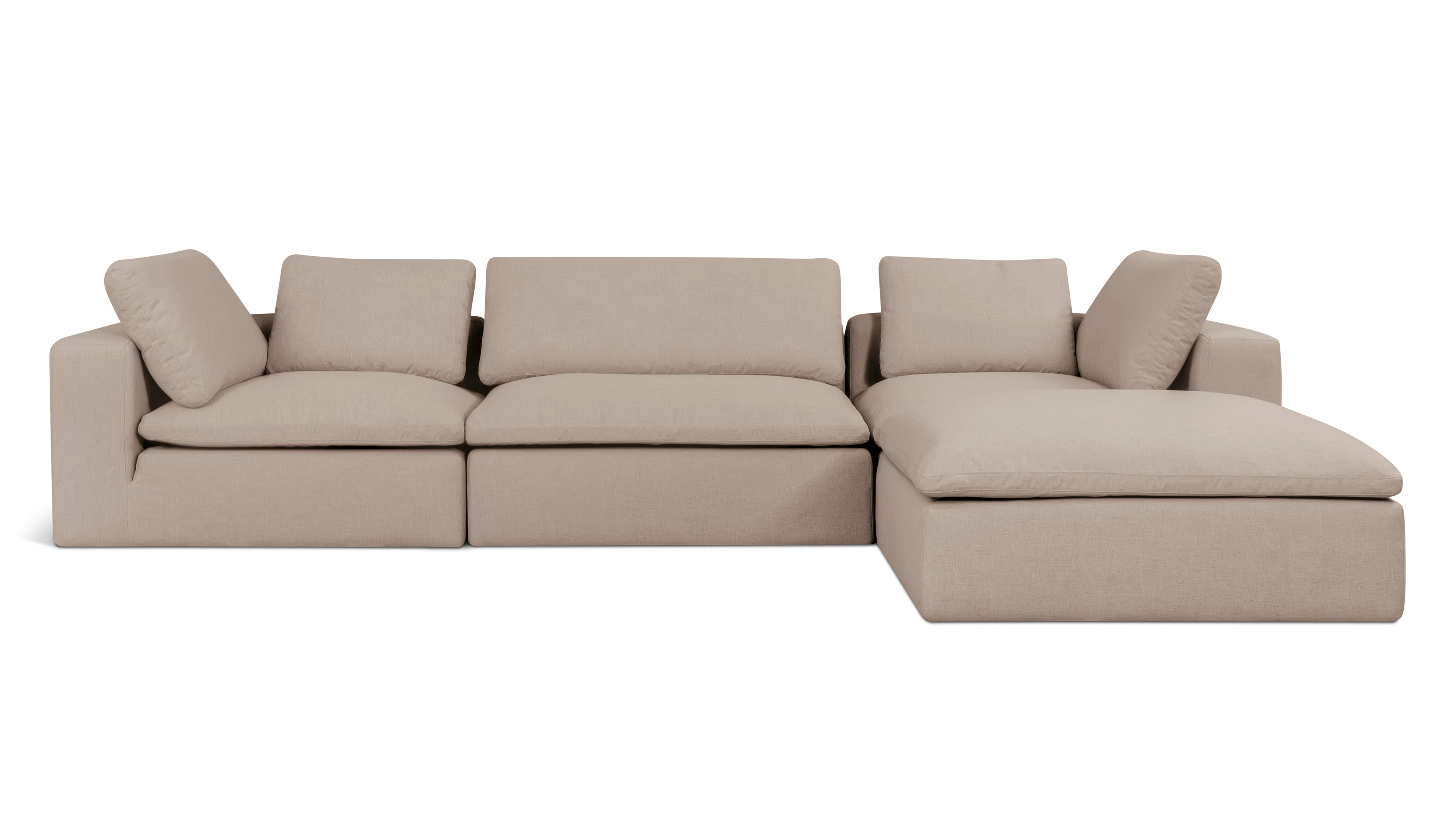 Movie Night™ Outdoor 4-Piece Modular Sectional, Large, Desert