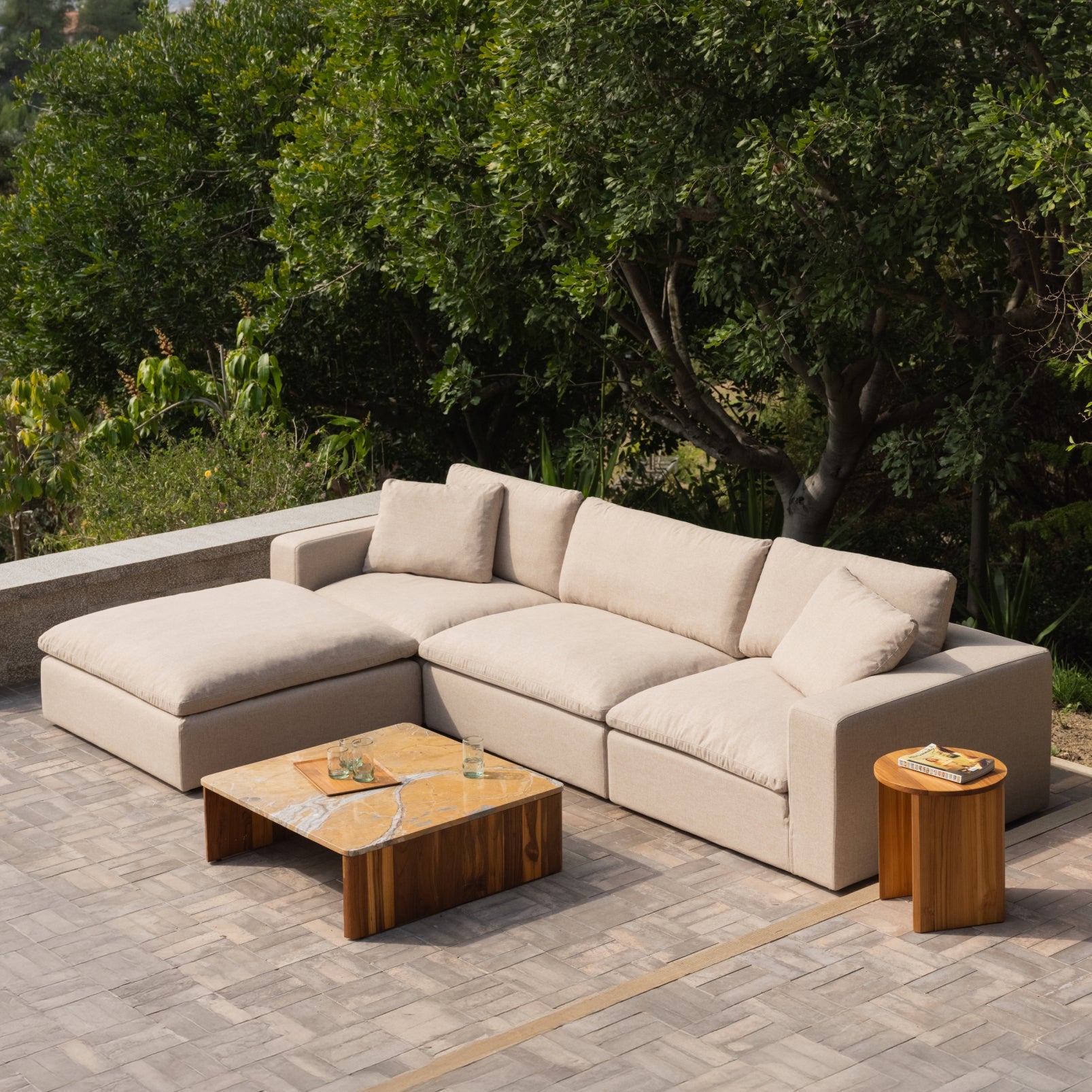 Movie Night™ Outdoor 4-Piece Modular Sectional, Standard, Desert