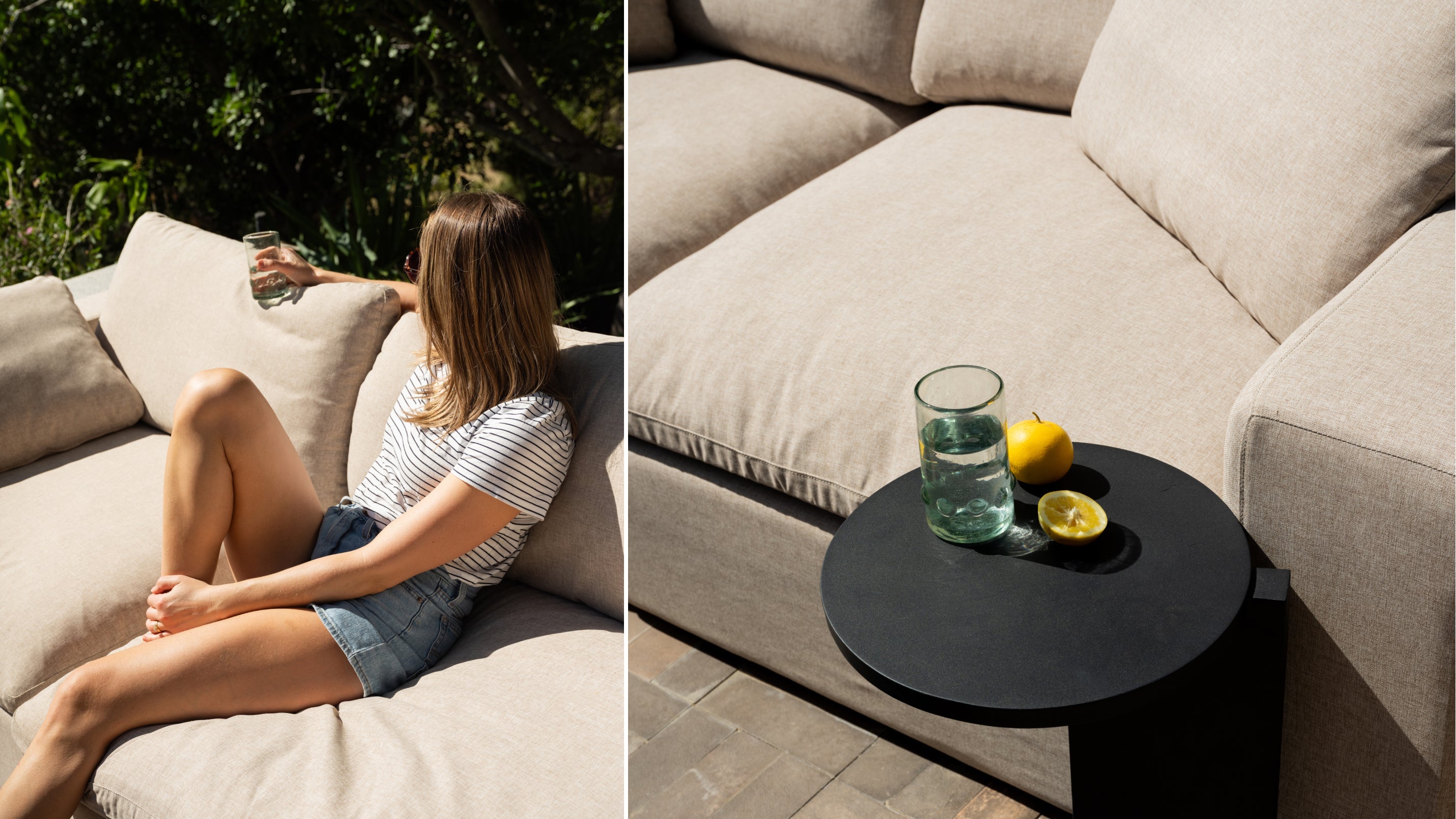 Movie Night™ Outdoor 2-Piece Modular Sofa, Large, Desert