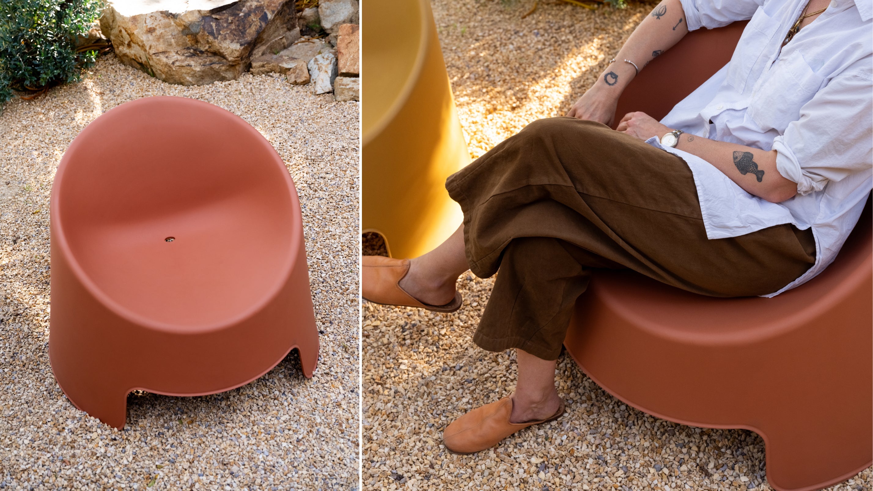 Inner Circle Outdoor Lounge Chair Cinnamon Set of Four
