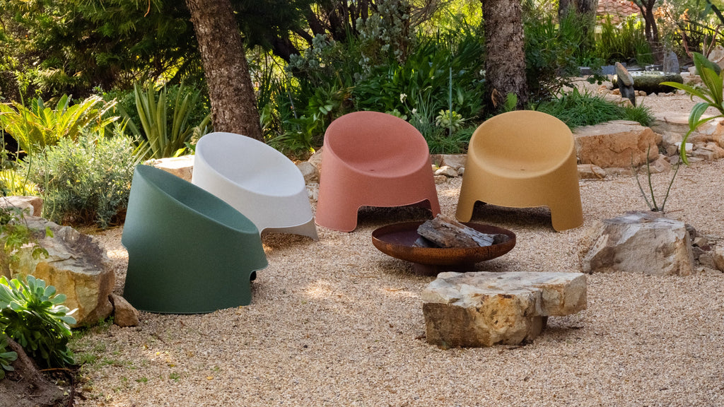 Inner Circle Outdoor Lounge Chair Cinnamon Set of Four