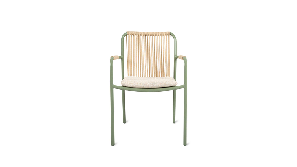 On Deck Outdoor Dining Chair (Set of Two), Sage