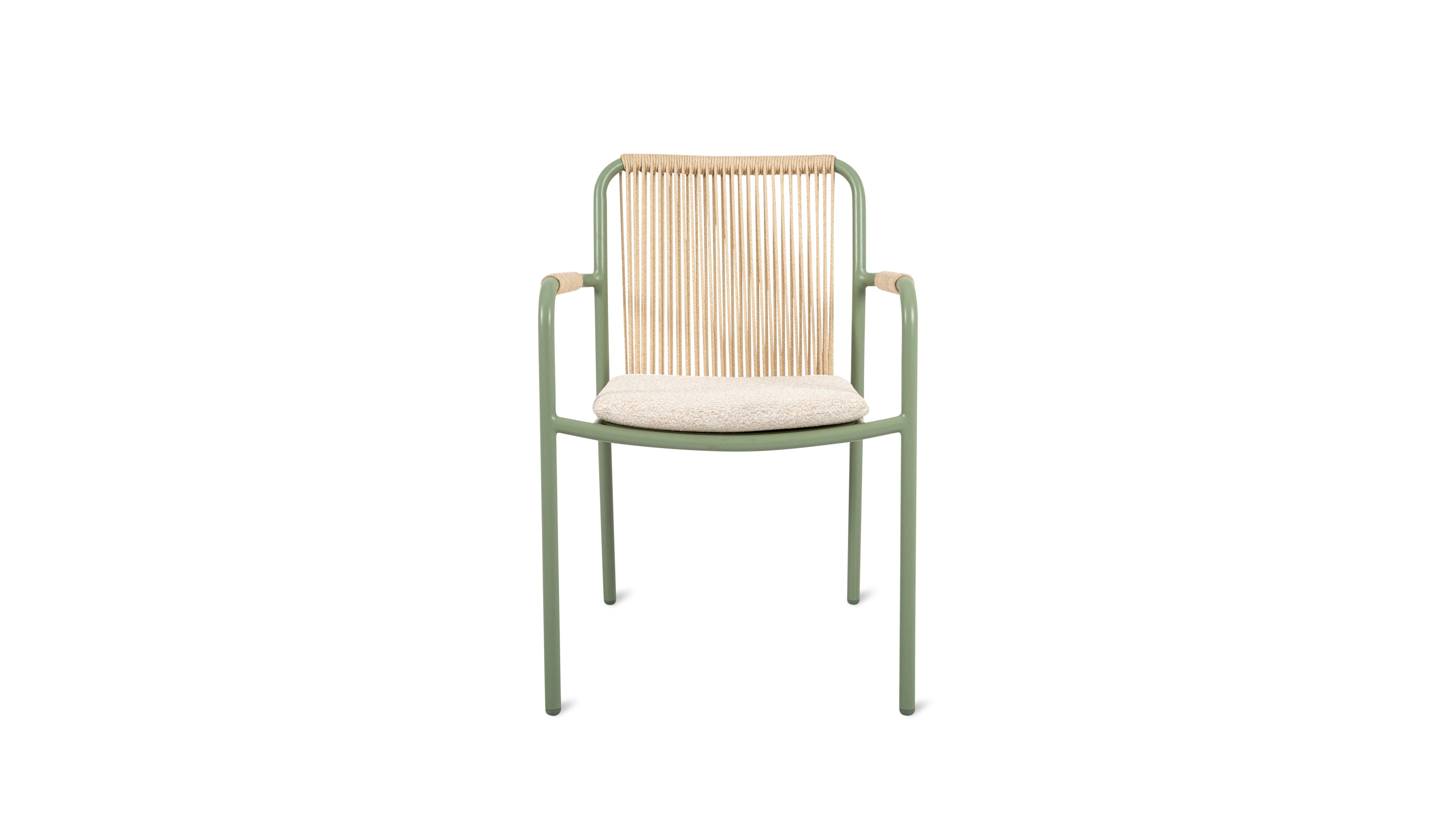 On Deck Outdoor Dining Chair (Set of Two), Sage