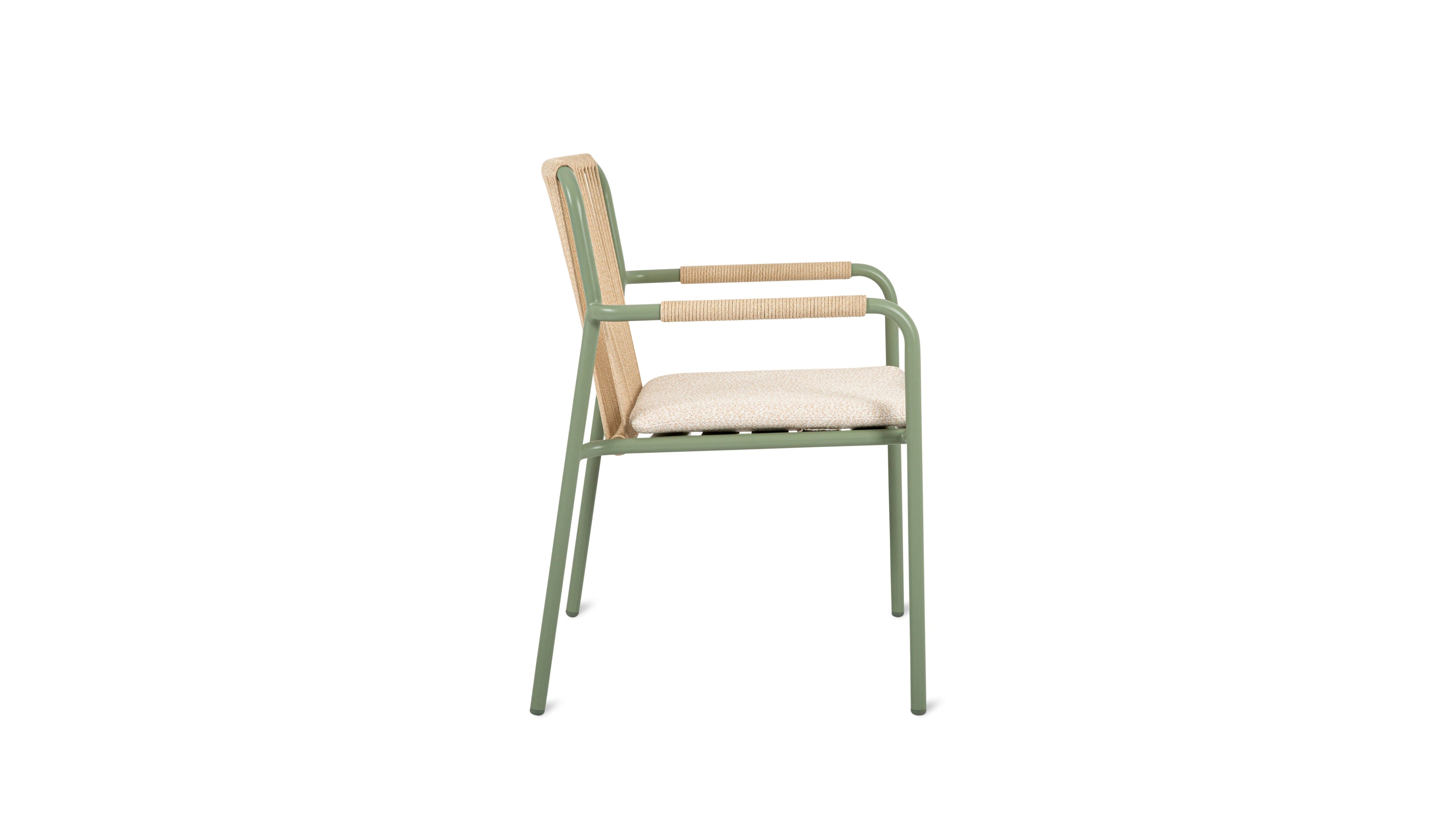 On Deck Outdoor Dining Chair (Set of Two), Sage